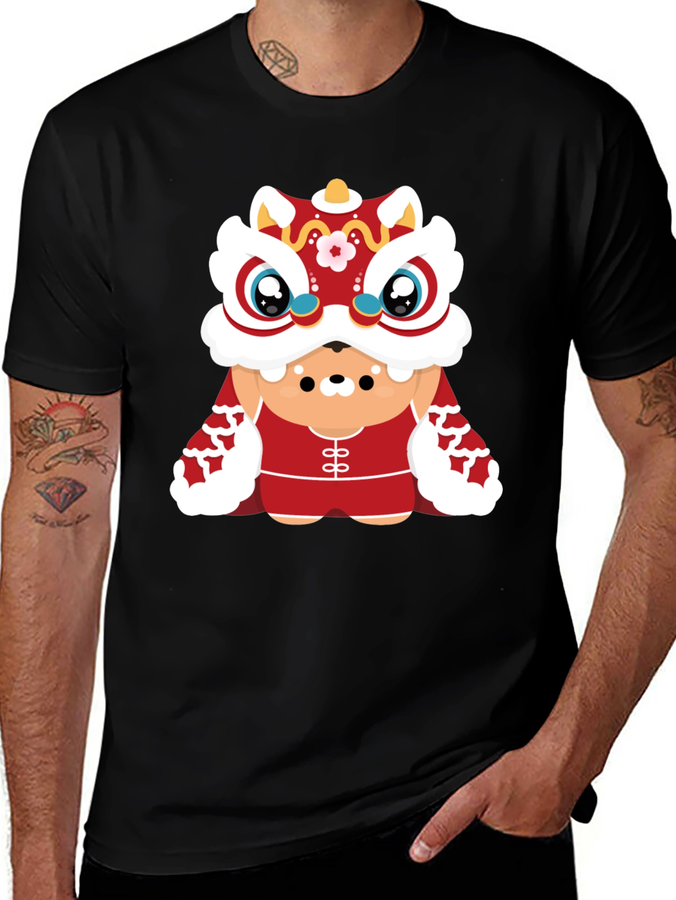 Variant 9 of Lion Dog T-Shirt - Cute Chinese New Year Design