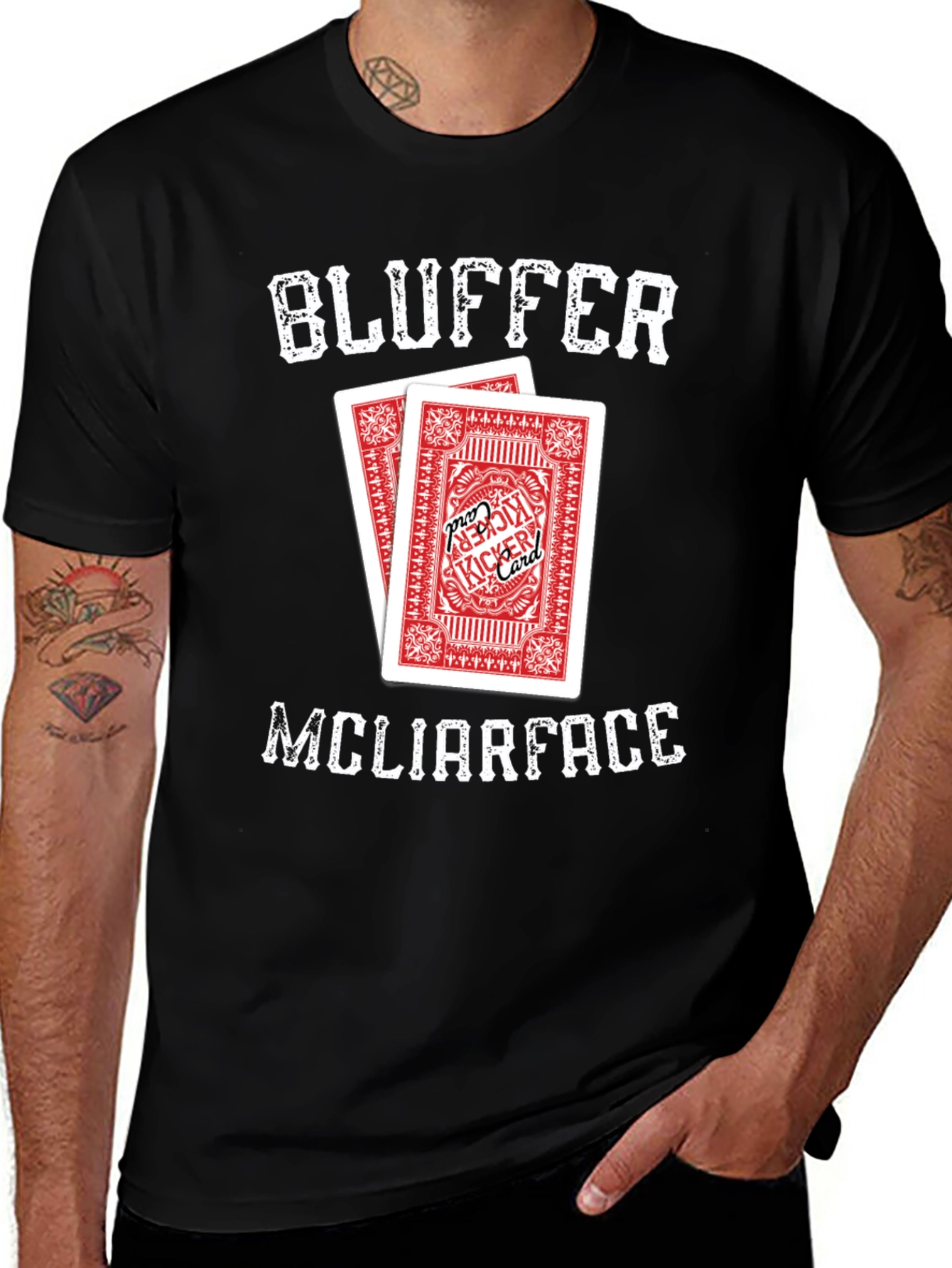 Bluffer McLiarface Poker Card T-Shirt