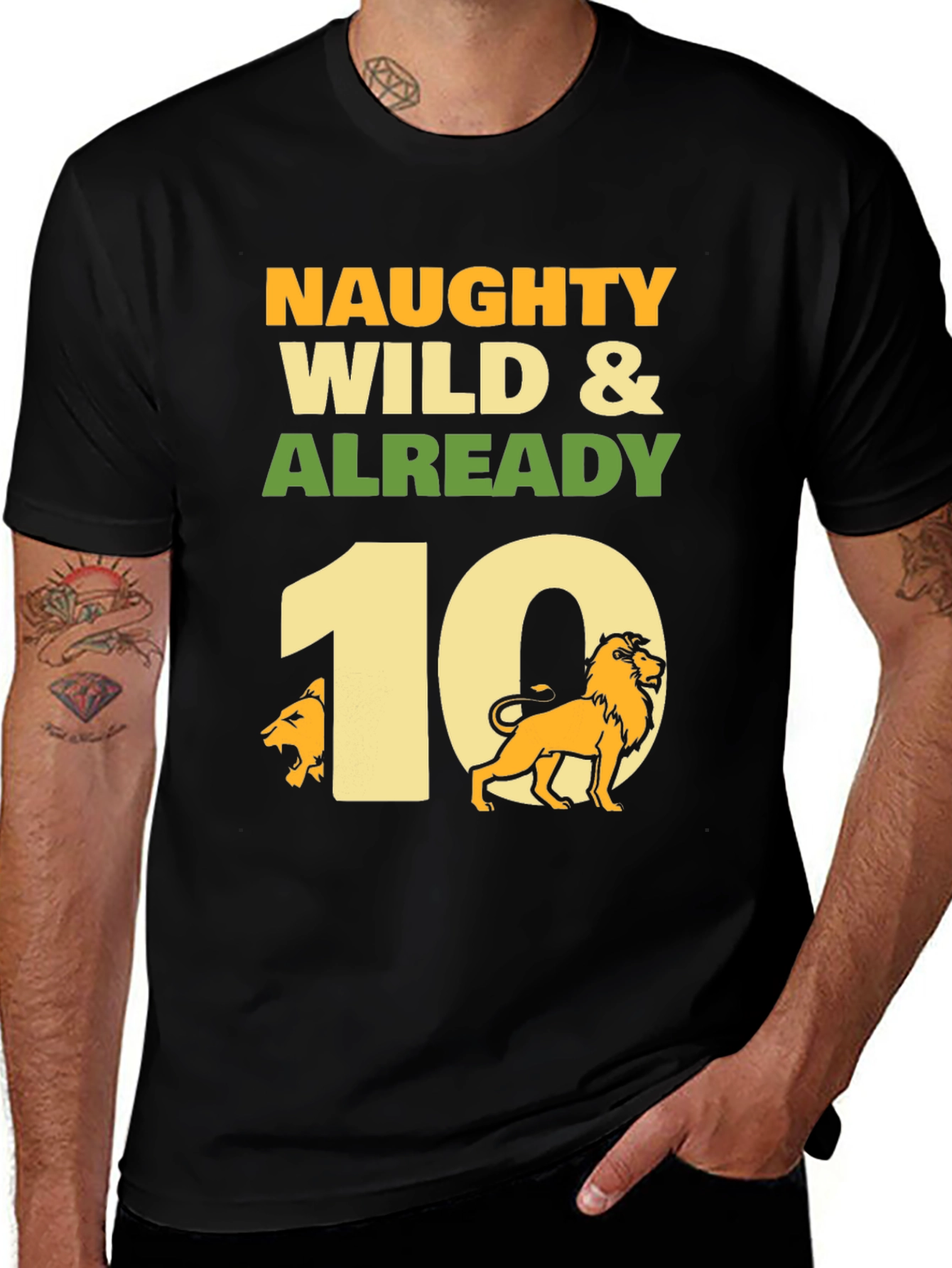 Variant 25 of Naughty Wild & Already 10 Lion Graphic Tee