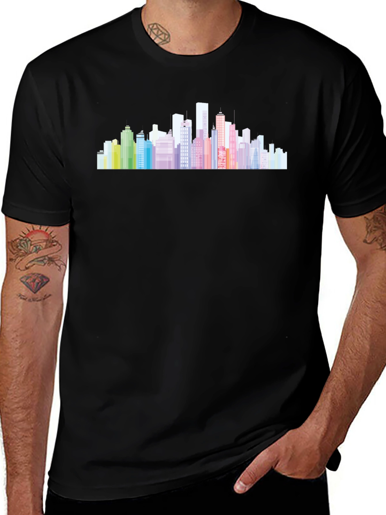 Variant 3 of Cityscape Graphic Tee - Urban Style Shirt