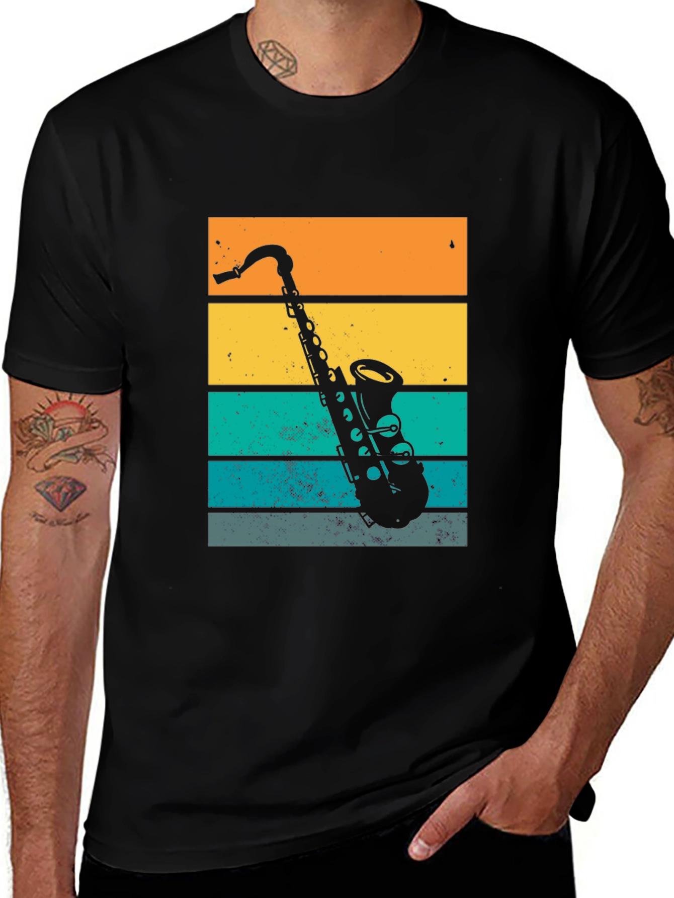 Variant 29 of Retro Saxophone Graphic T-Shirt