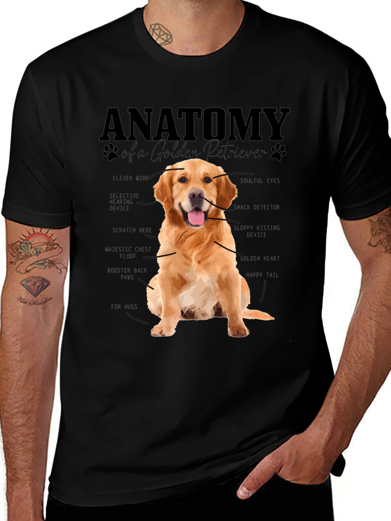 Anatomy of a Golden Retriever T-Shirt