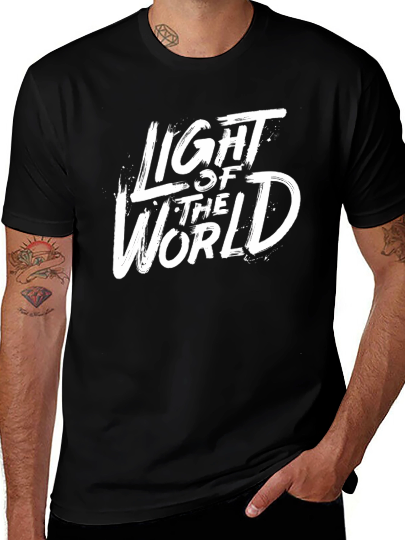 Variant 8 of Light of the World Black Graphic Tee