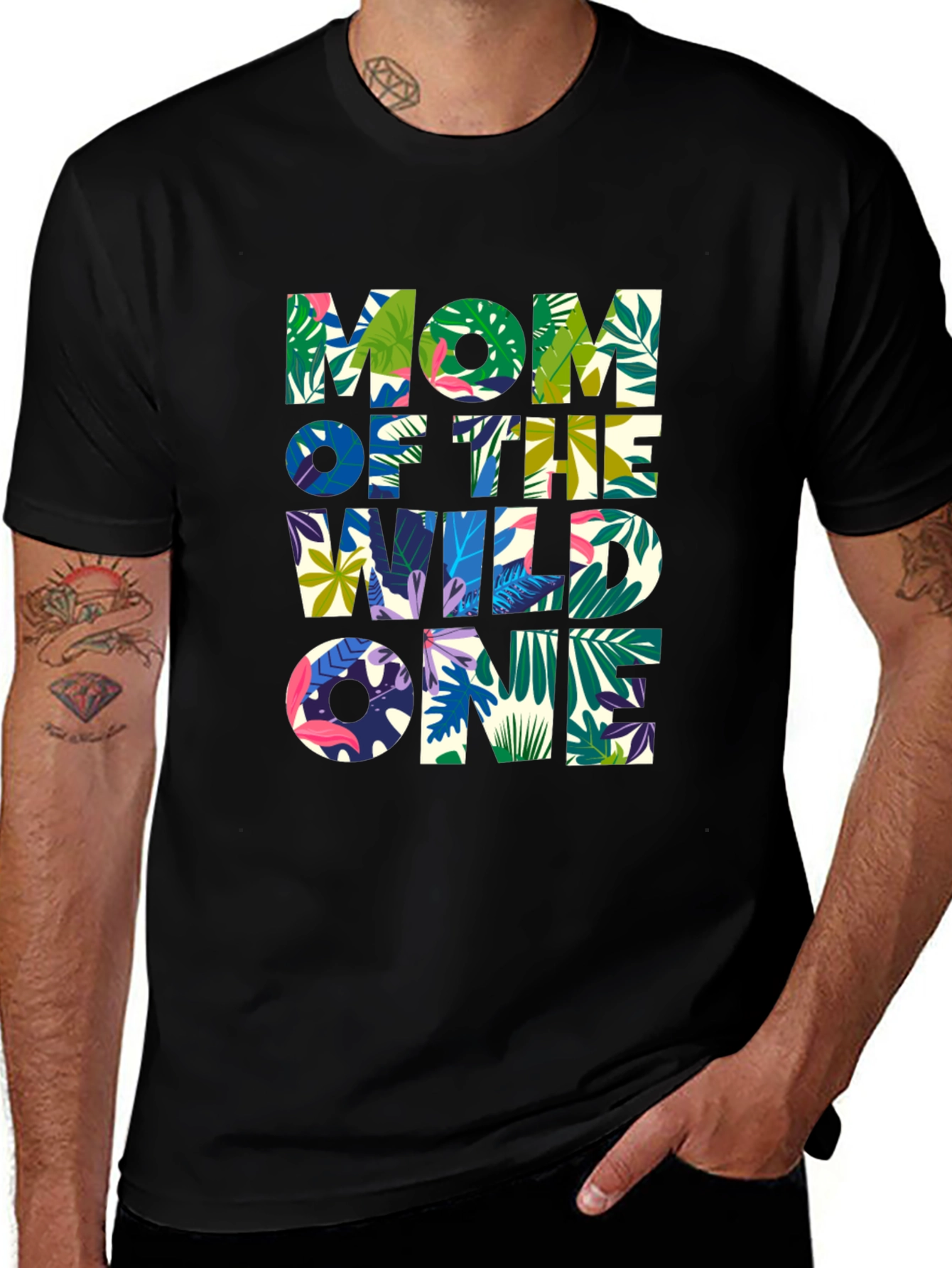 Variant 16 of Mom Of The Wild One Jungle Graphic T-Shirt