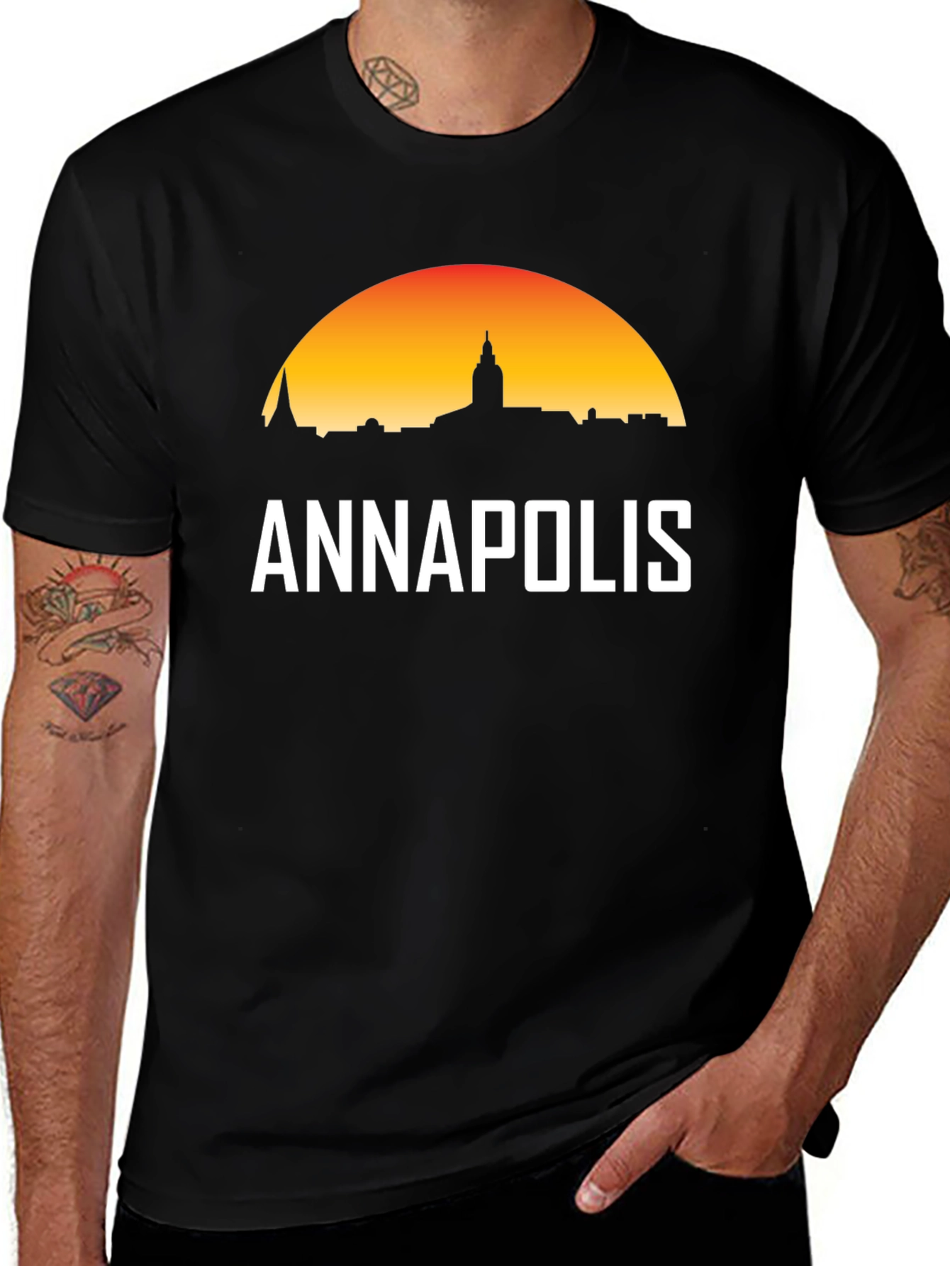 Annapolis Skyline T-Shirt - Black