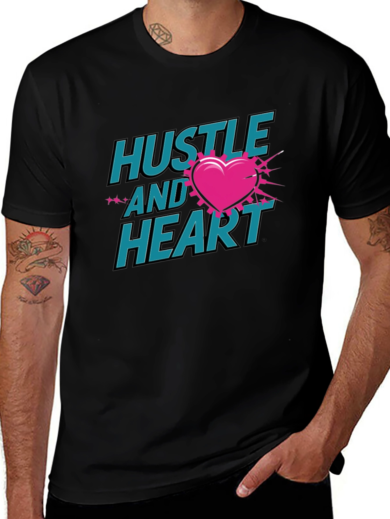 Variant 16 of Hustle and Heart Graphic Tee