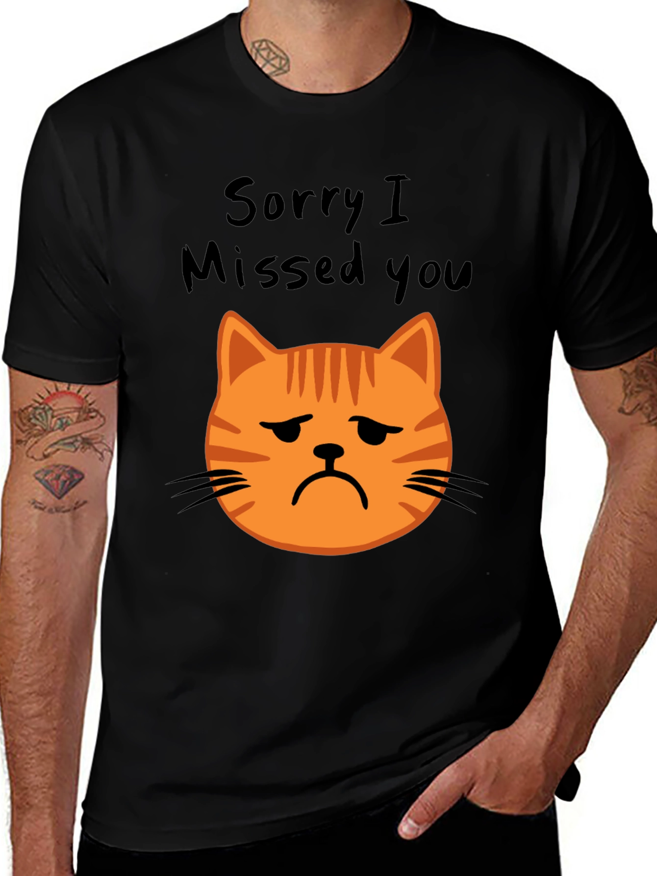 Variant 18 of Sorry I Missed You Cat Graphic Tee