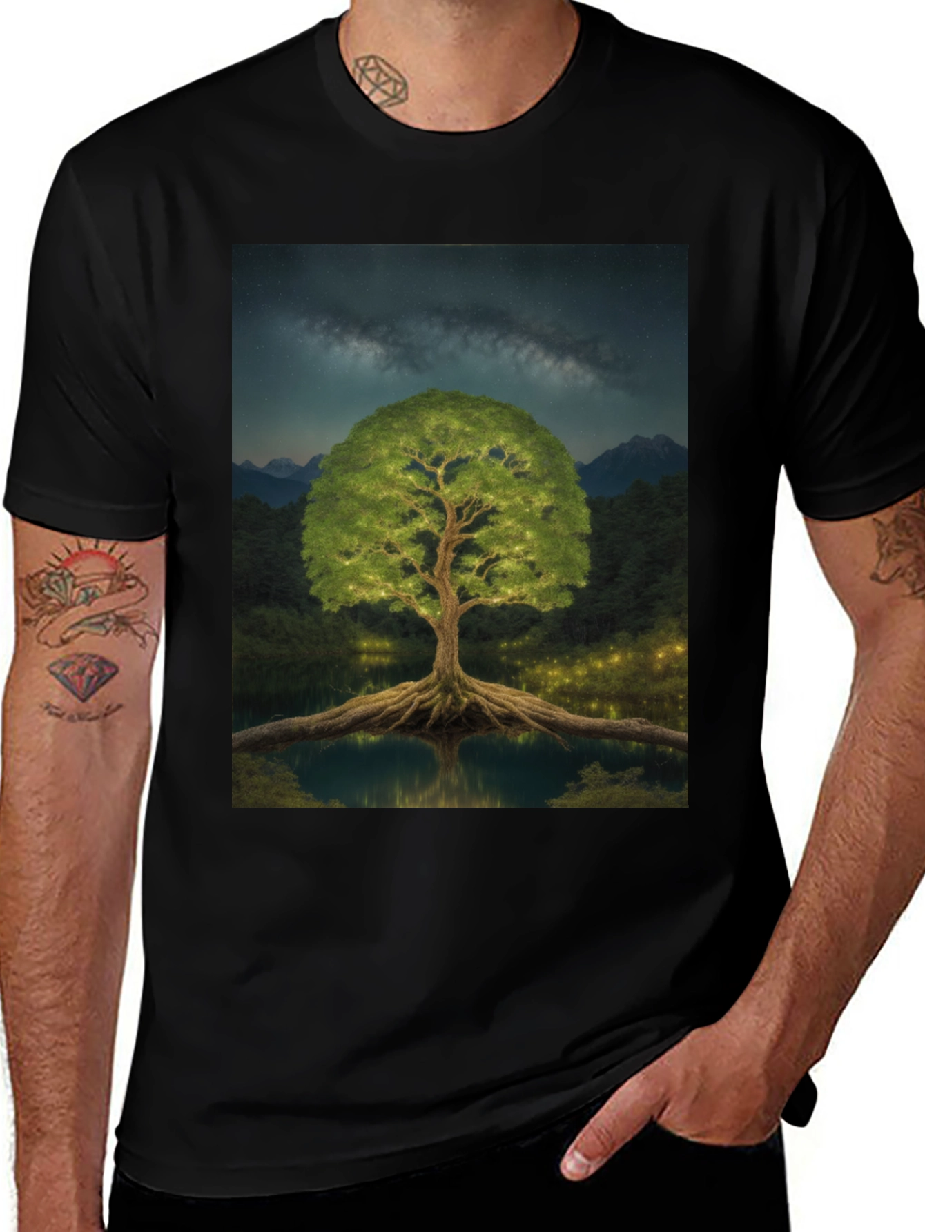 Variant 9 of Mystic Tree Black T-Shirt