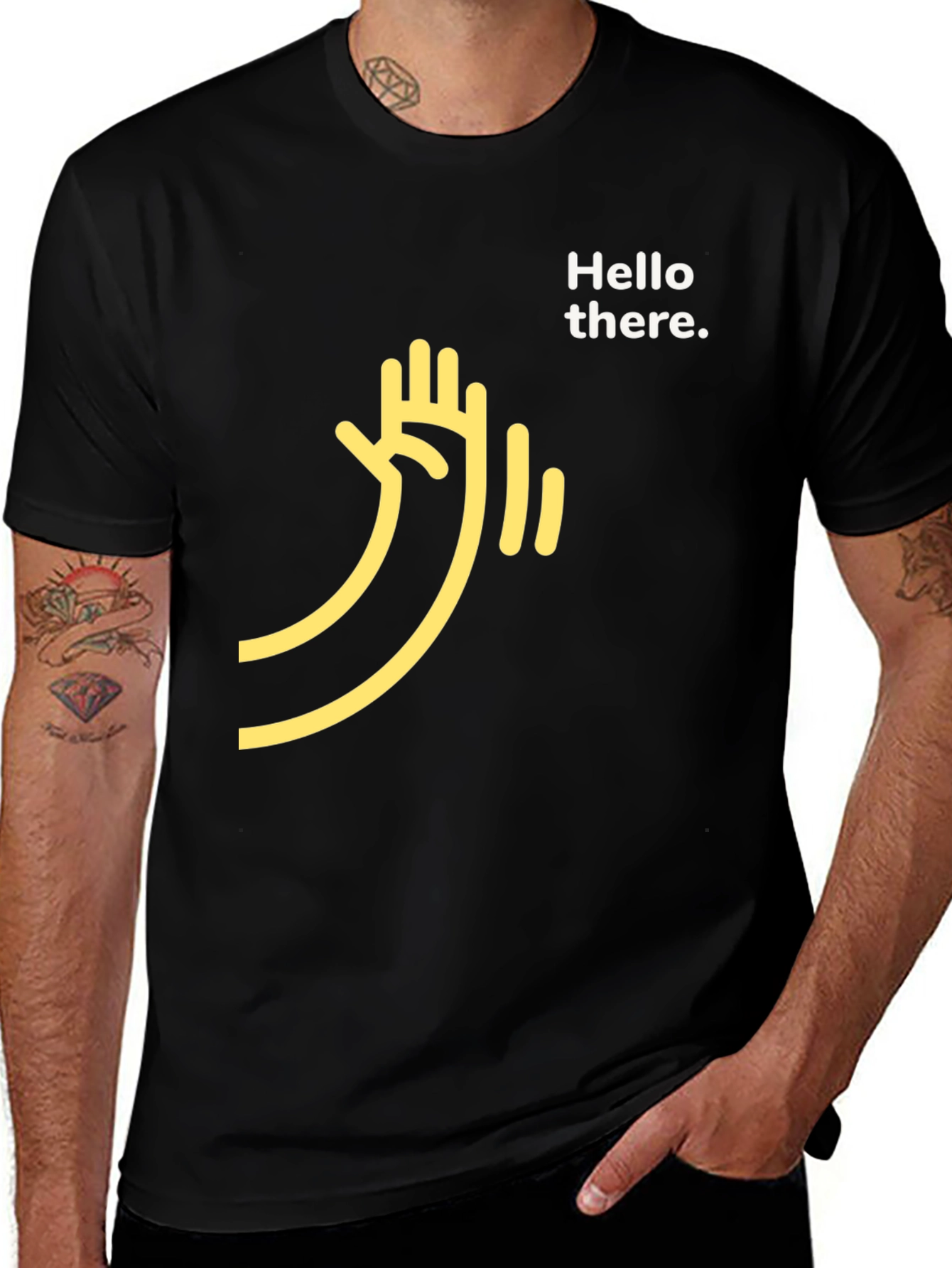 Hello There T-Shirt - High Five Design - Casual Wear