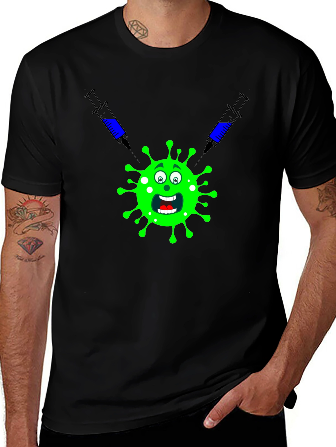 Variant 22 of Vaccinated Corona Cartoon T-Shirt