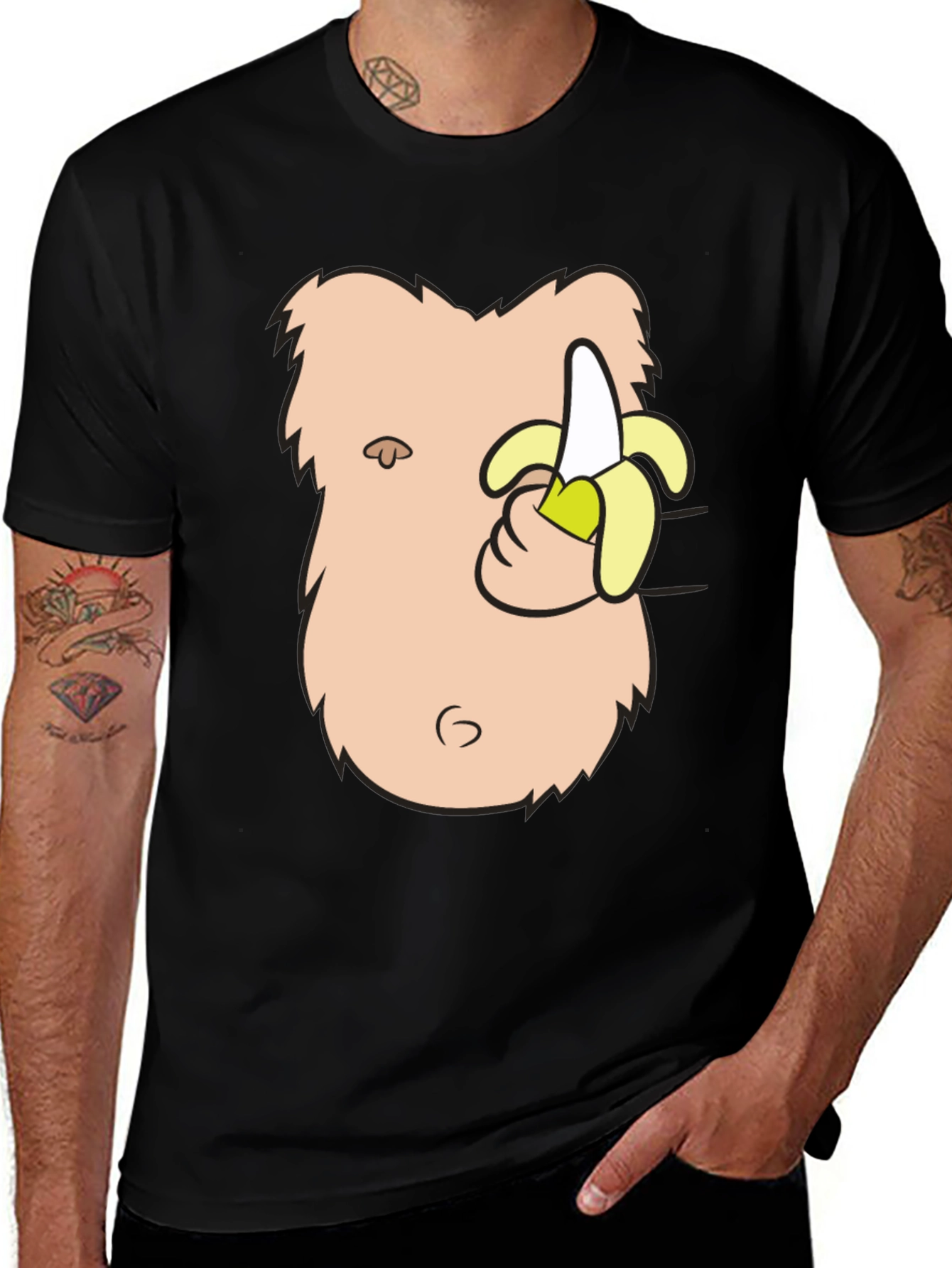 Variant 21 of Funny Banana Eating Gorilla T-Shirt