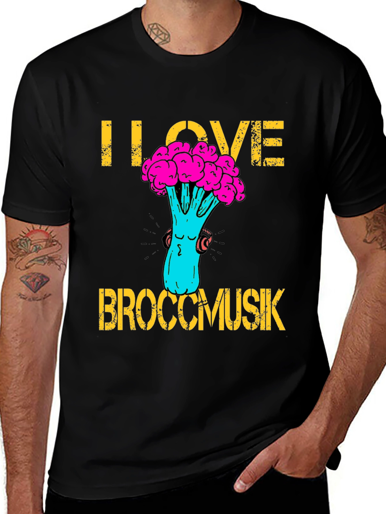 Variant 27 of I Love Broccomusik T-Shirt