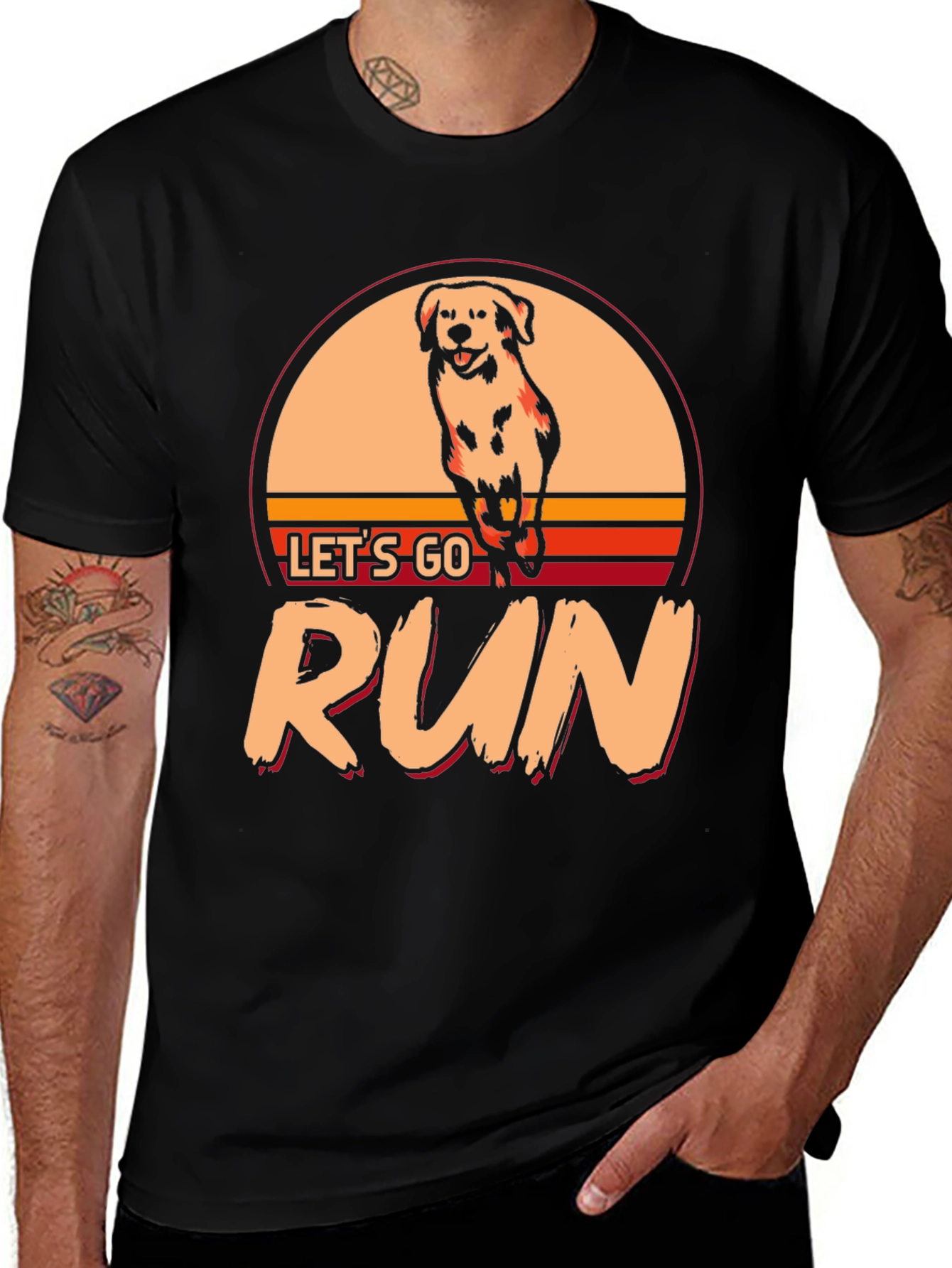 Variant 28 of Let's Go Run Dog T-Shirt