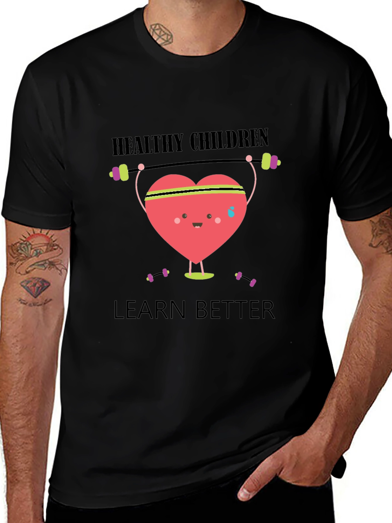 Variant 18 of Healthy Children Learn Better Graphic T-Shirt
