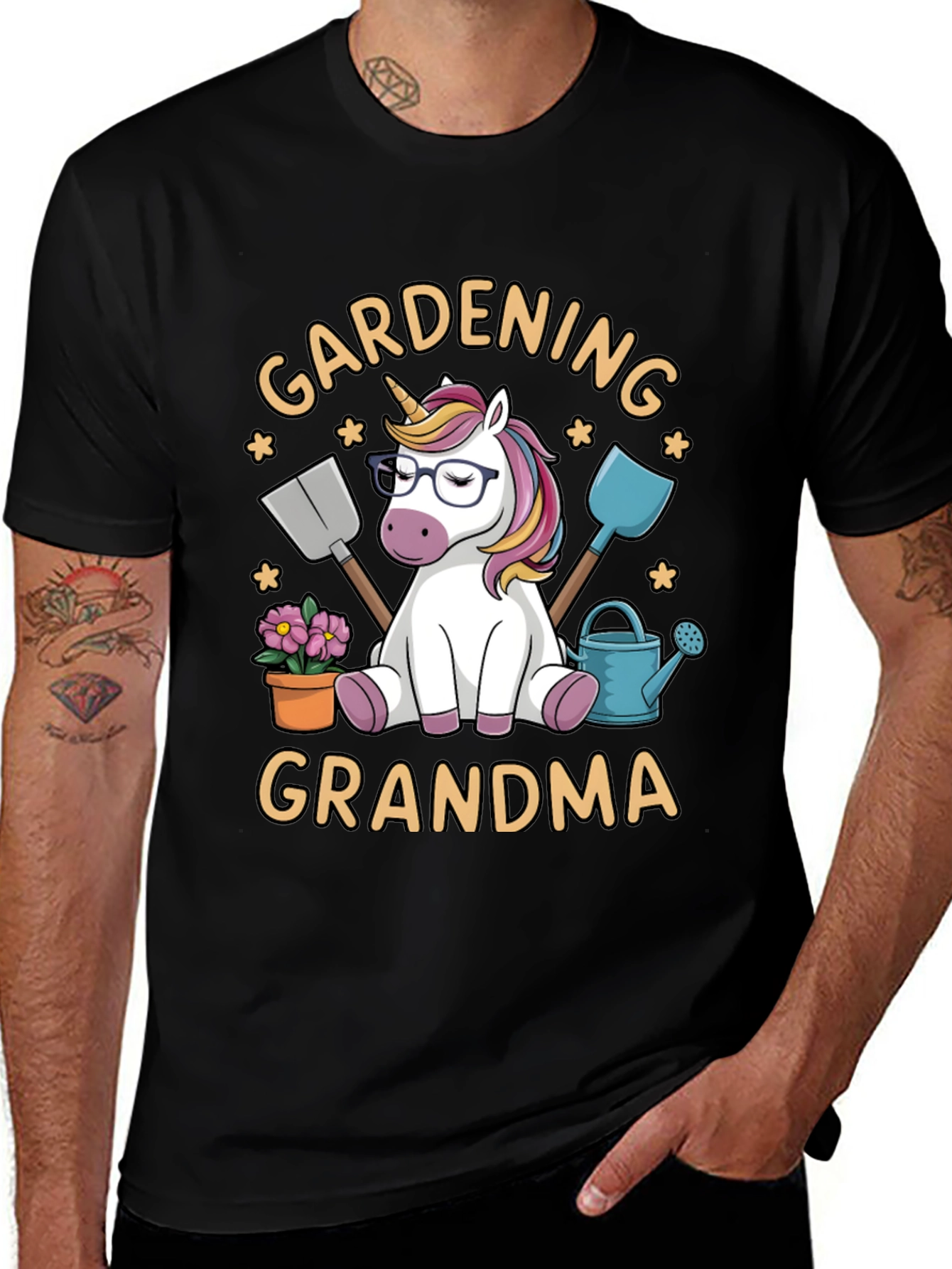 Variant 14 of Gardening Grandma Unicorn T-Shirt