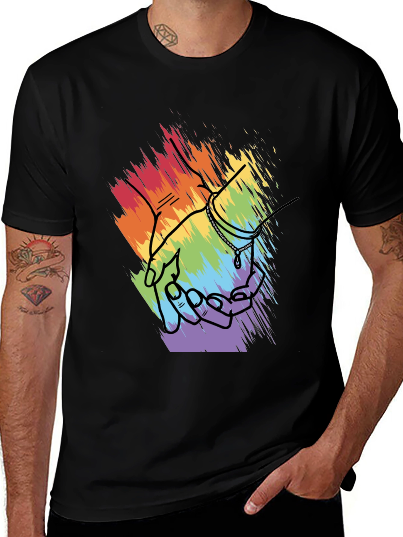 Variant 15 of Rainbow Love T-Shirt - Pride Design
