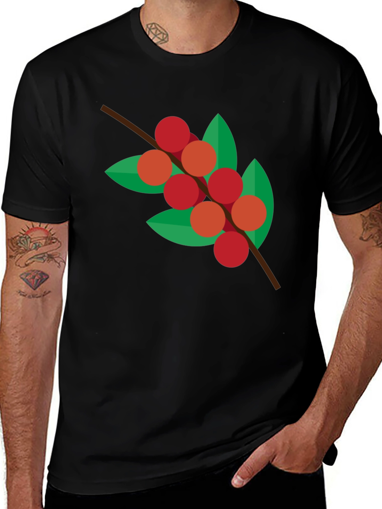 Variant 15 of Geometric Coffee Cherry T-Shirt