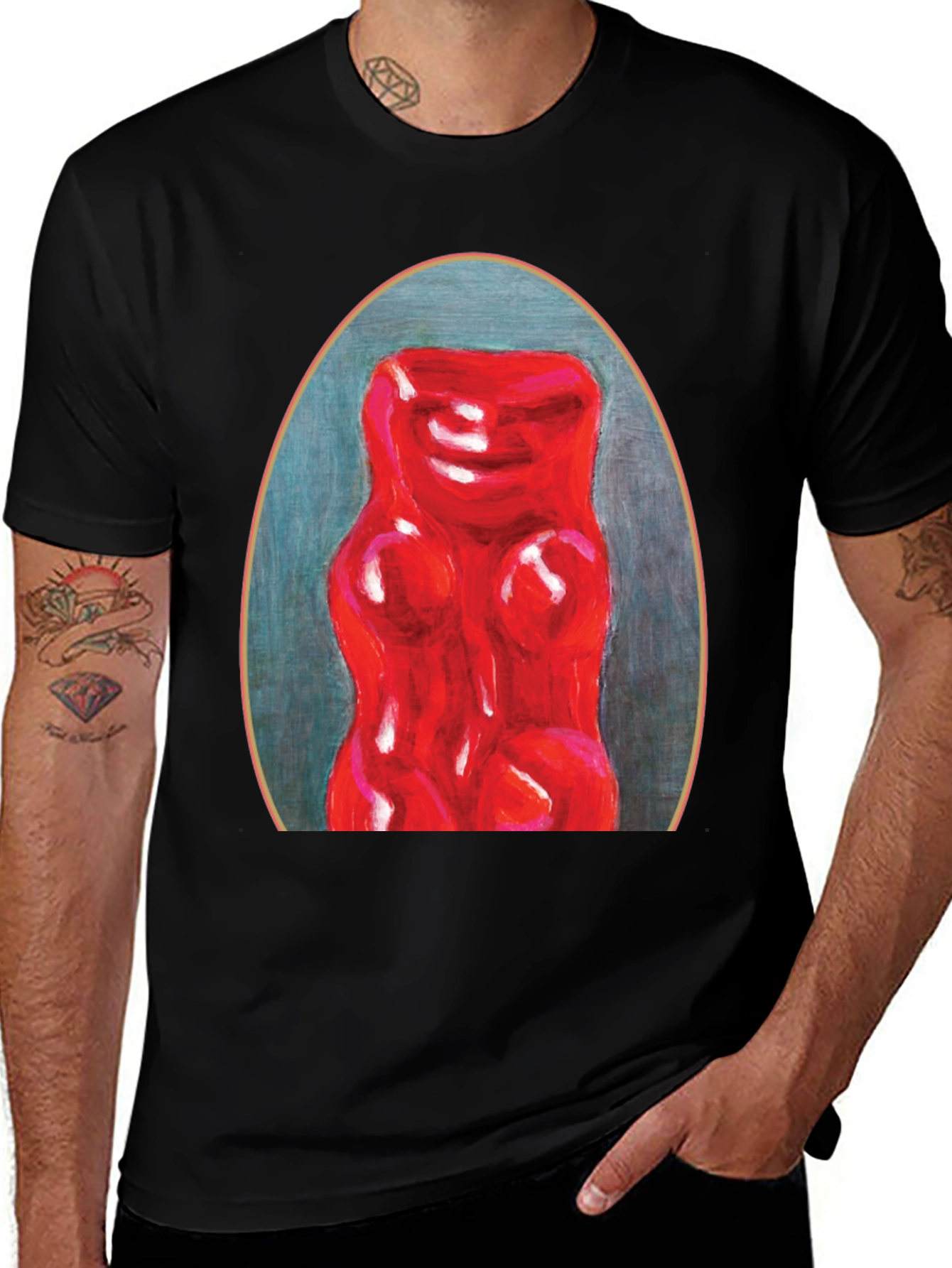 Variant 2 of Gummy Bear Graphic Tee - Fun & Unique Design