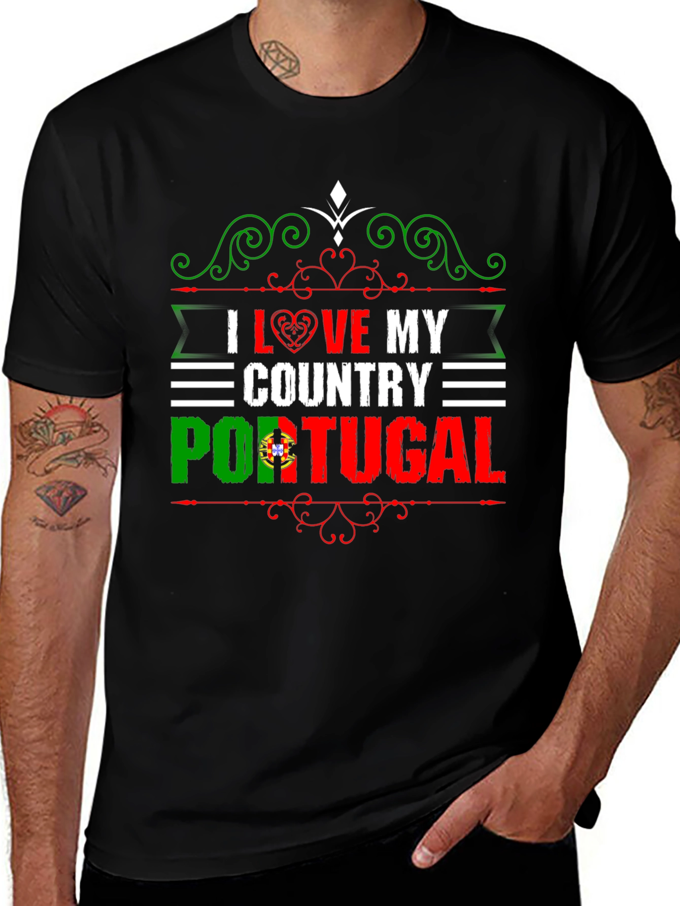 Portugal Flag T-Shirt - I Love My Country Tee