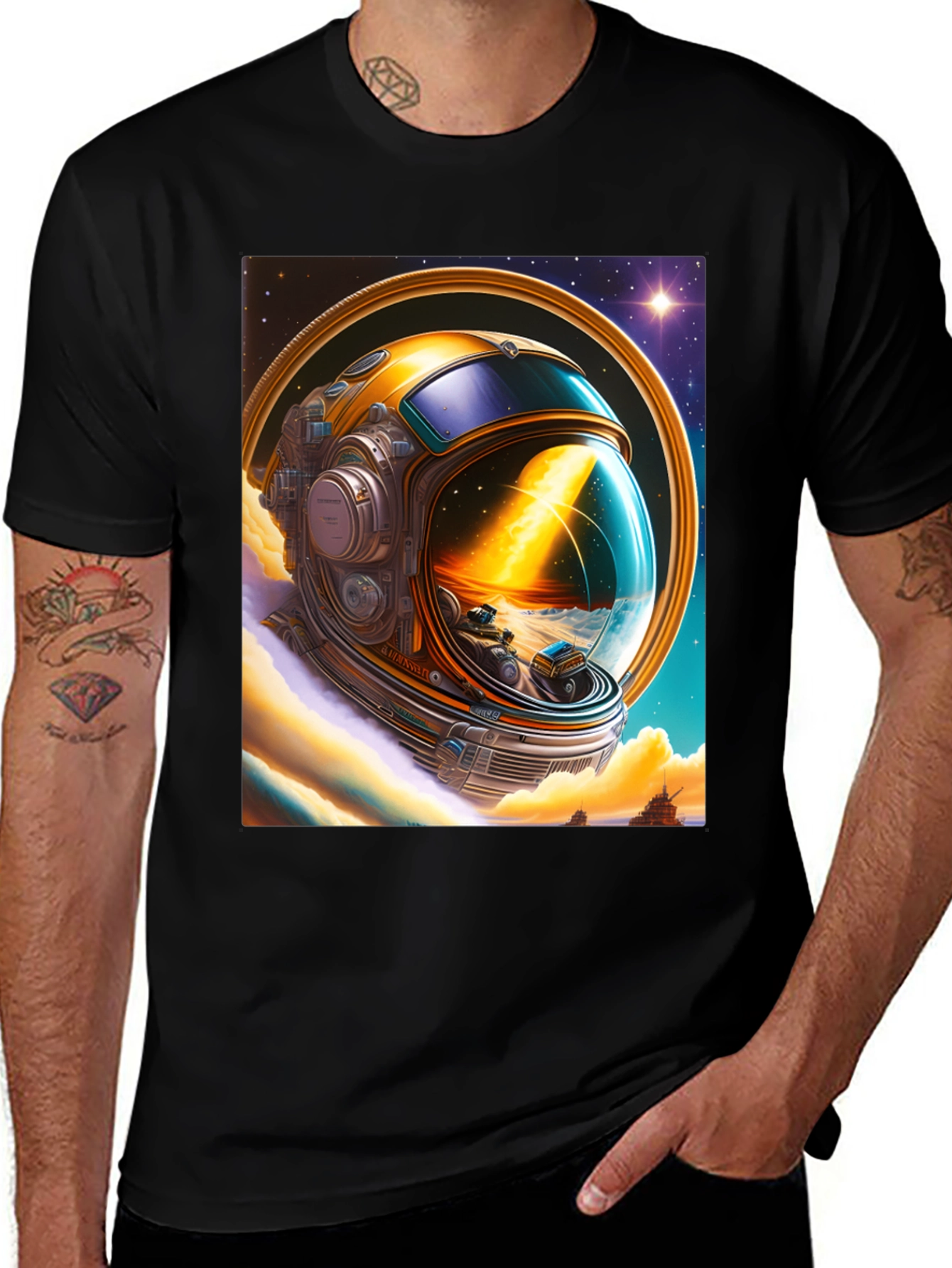 Variant 9 of Astronaut Helmet Graphic Tee