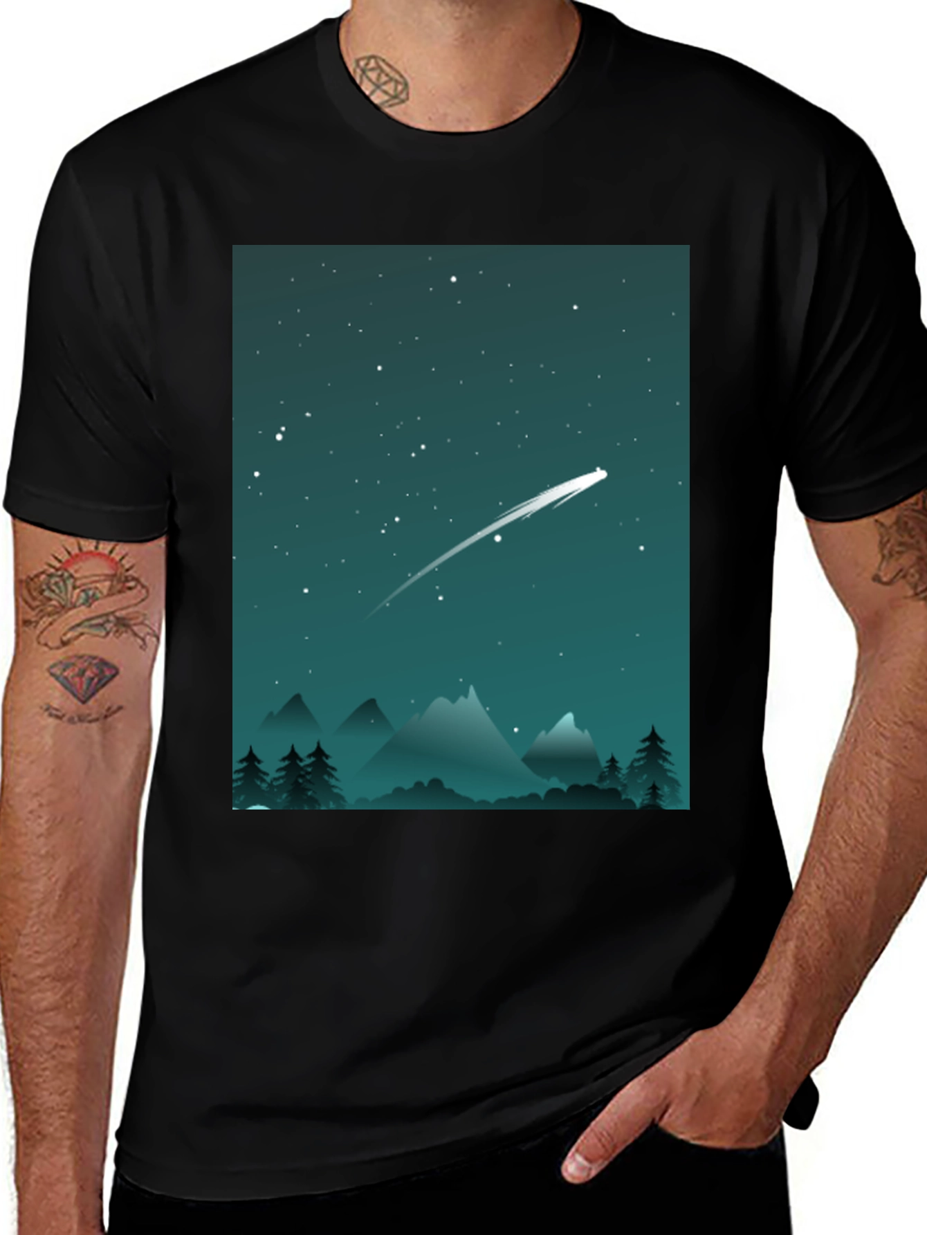 Variant 23 of Starry Night T-Shirt - Celestial Adventure