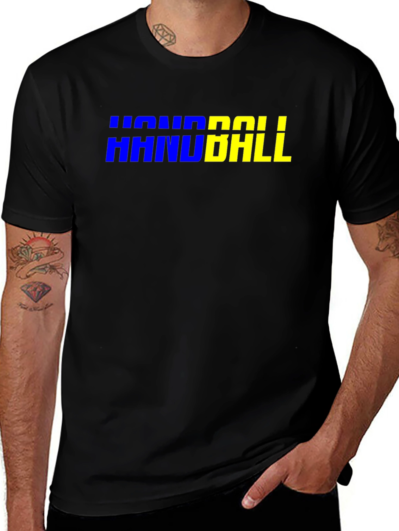 Variant 16 of Handball Graphic Tee - Stylish Sportswear for Active Men