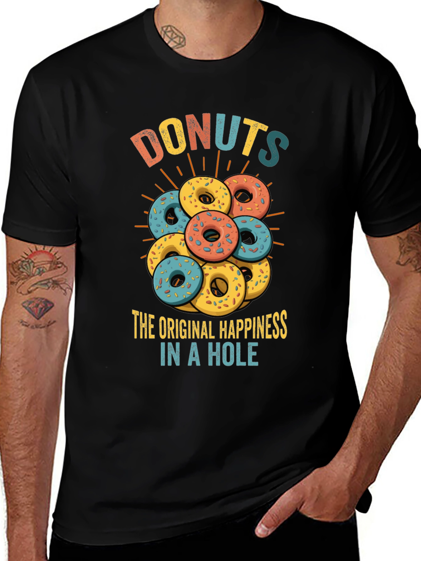 Variant 12 of Donuts - The Original Happiness in a Hole Men's T-Shirt