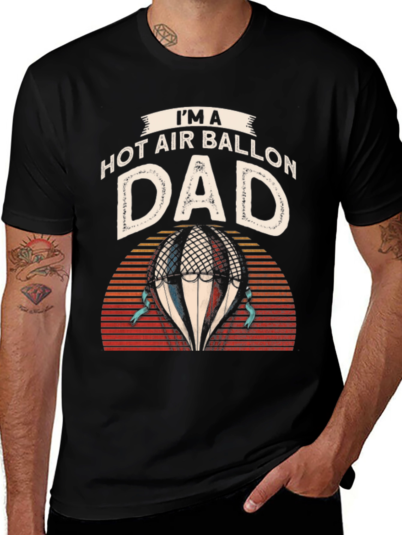 Variant 30 of Hot Air Balloon Dad Graphic Tee