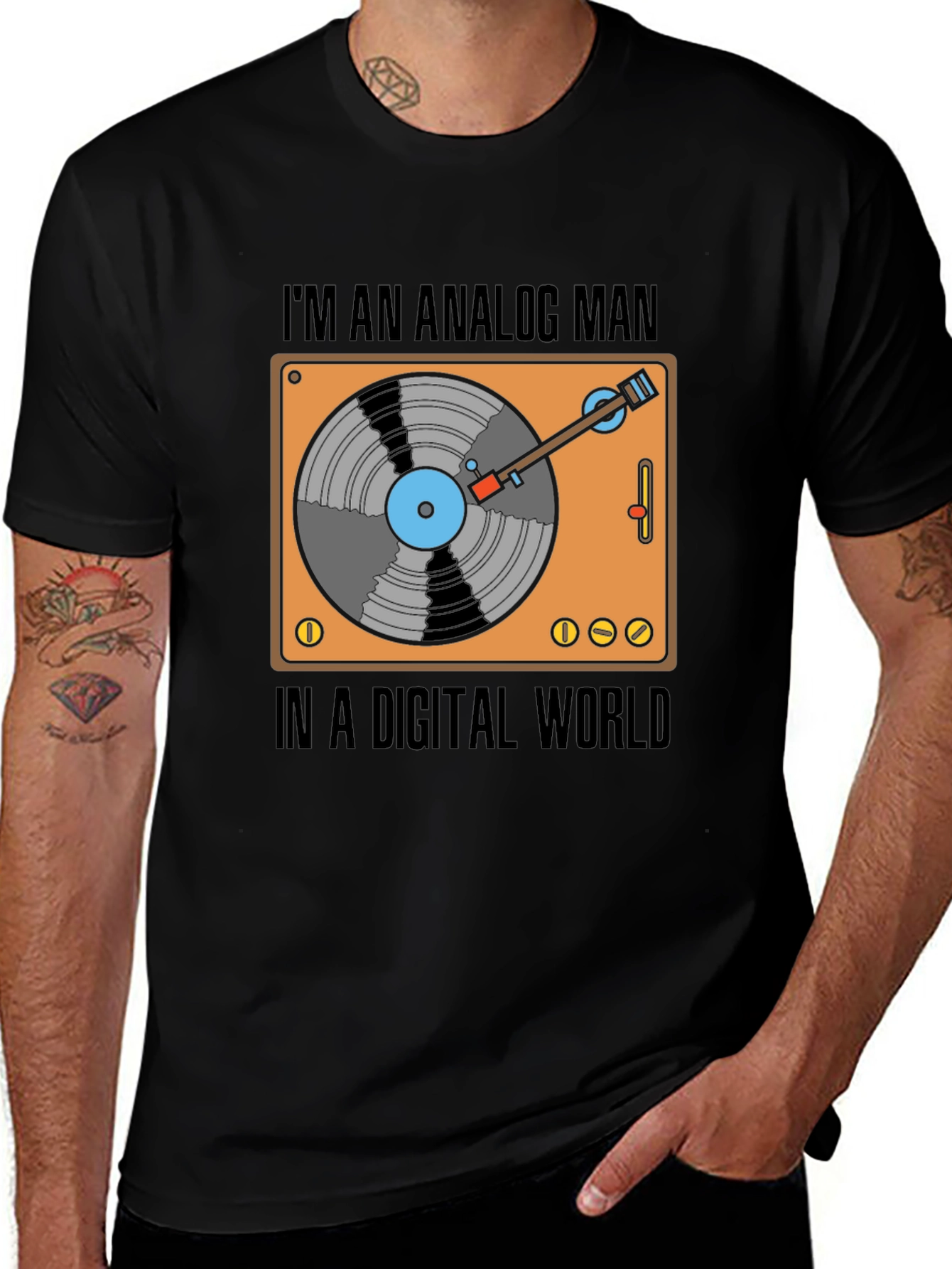 Variant 21 of Analog Man Digital World Graphic Tee