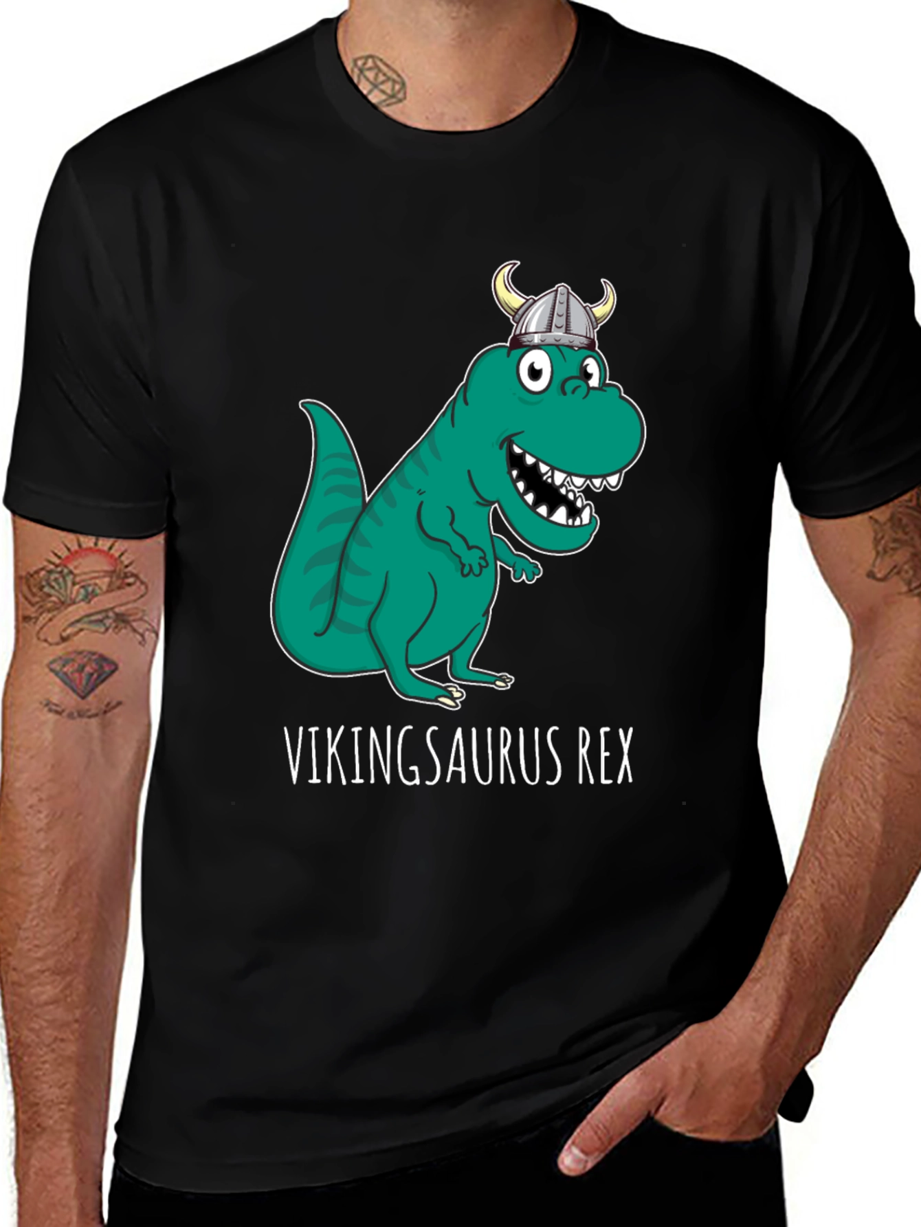 Vikingsaurus Rex T-Shirt - Funny Dinosaur Viking Tee