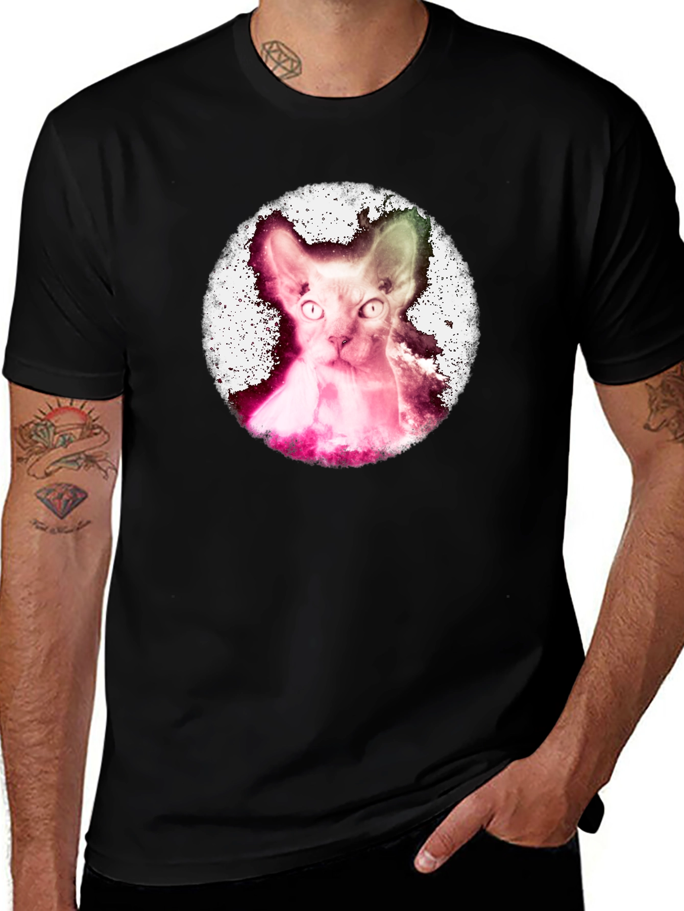 Variant 26 of Sphynx Cat Graphic Tee - Unique Design