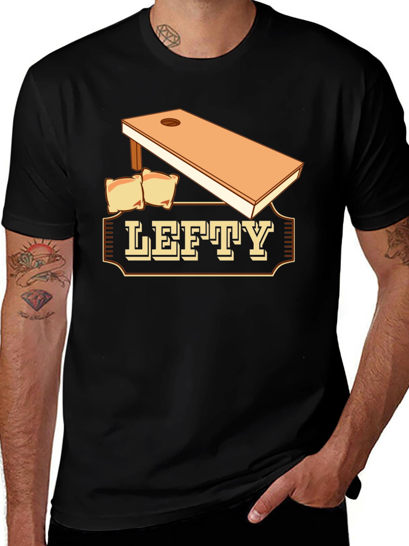 Variant 12 of Lefty Cornhole T-Shirt: Tournament Ready!