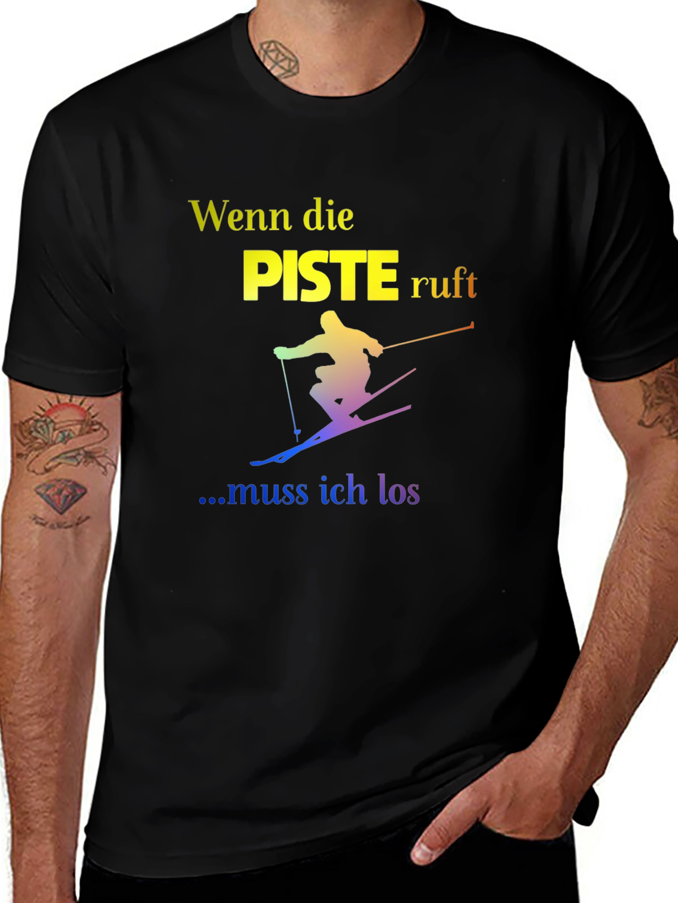 Variant 4 of Ski Slope T-Shirt - German Text