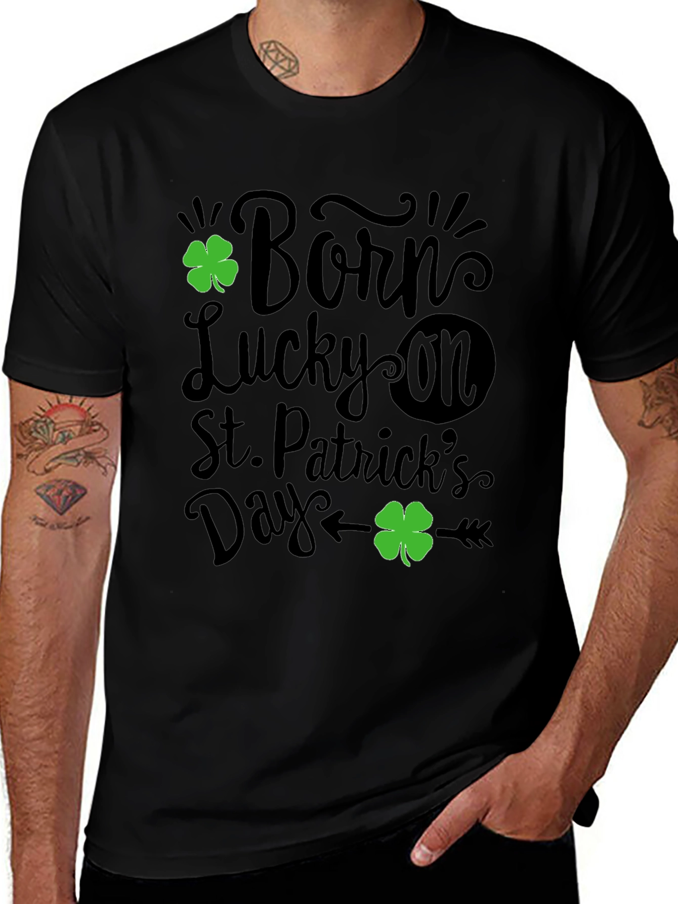 Variant 28 of Born Lucky St. Patrick's Day Graphic T-Shirt