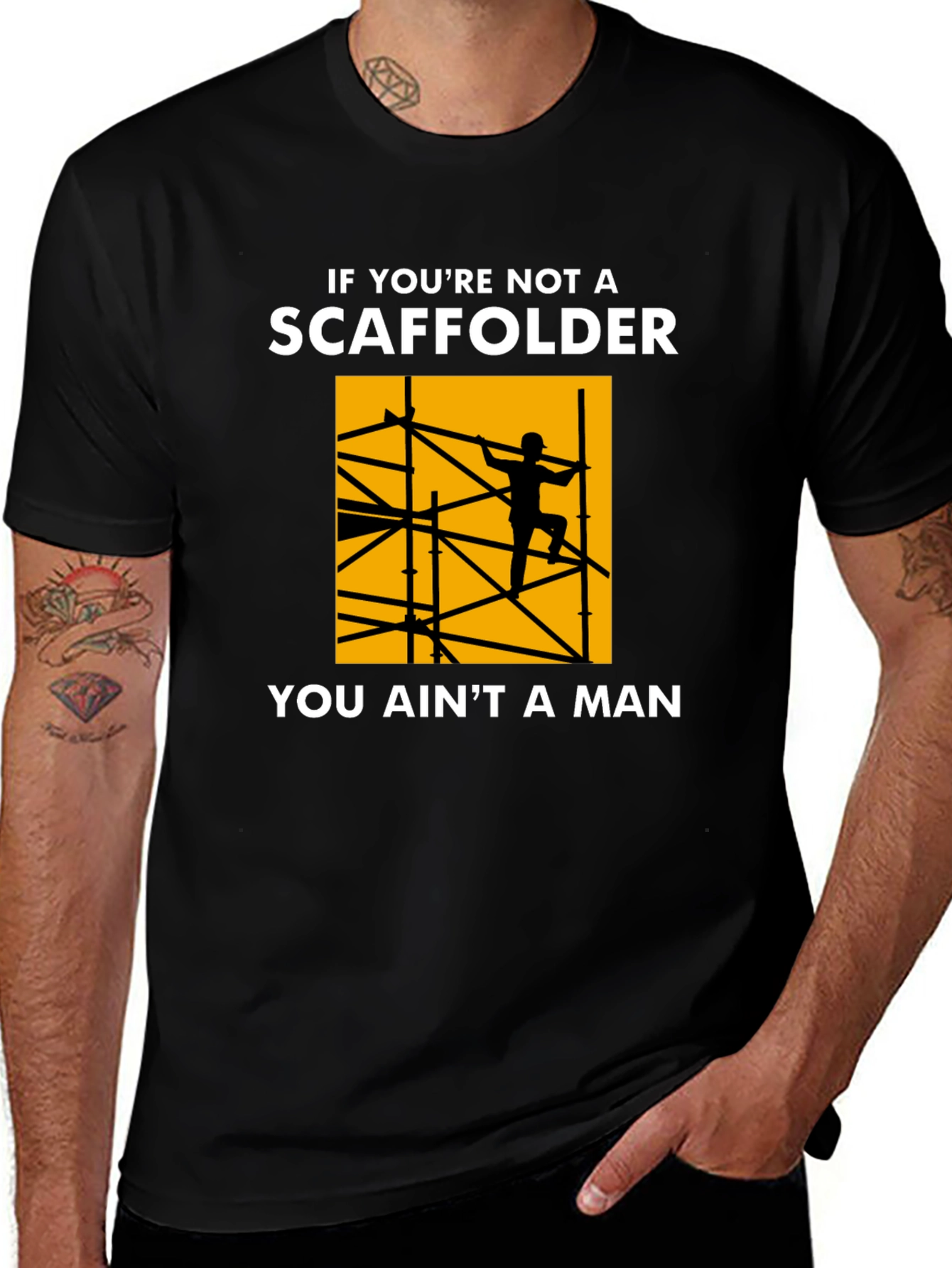Variant 3 of Scaffolder T-Shirt - Funny Construction Worker Tee