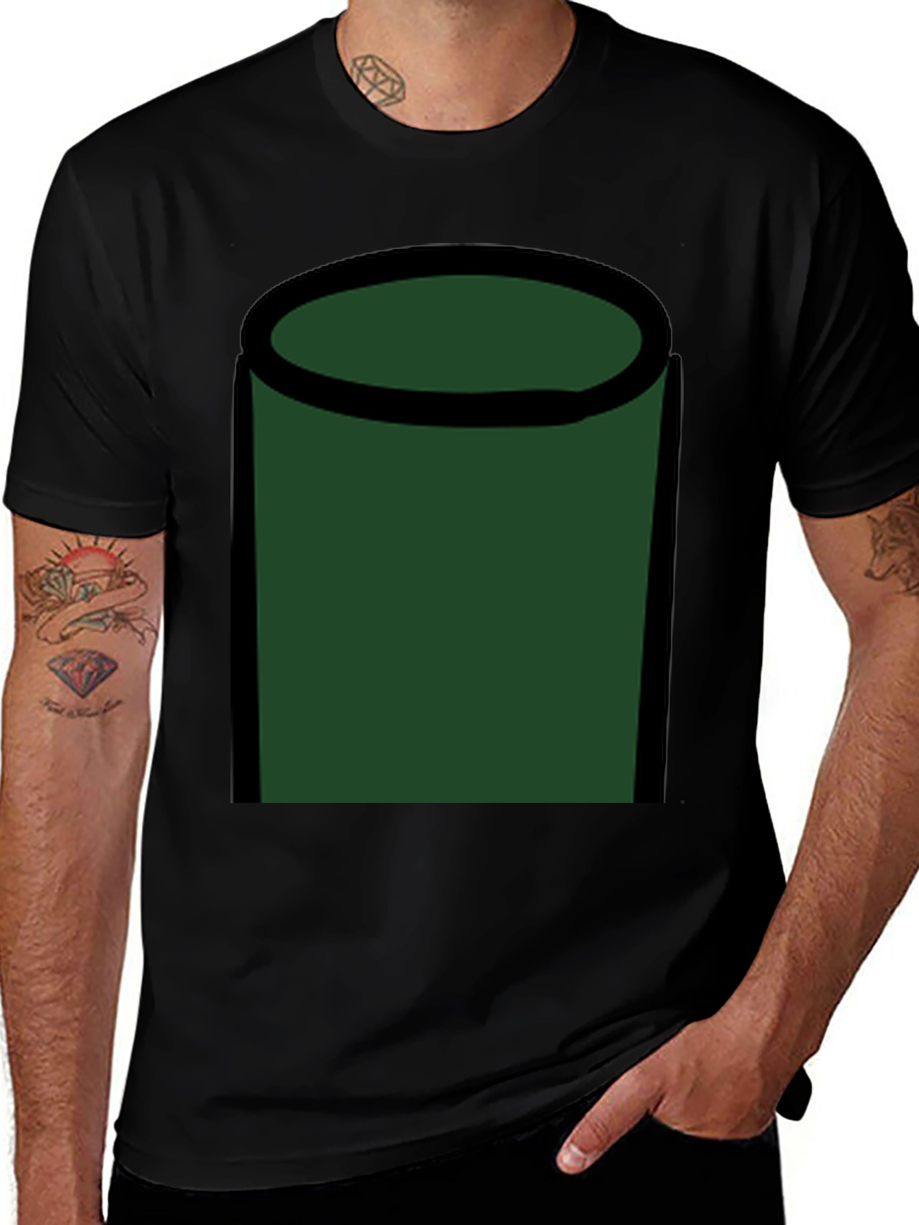 Variant 13 of Abstract Green Tube Graphic T-Shirt