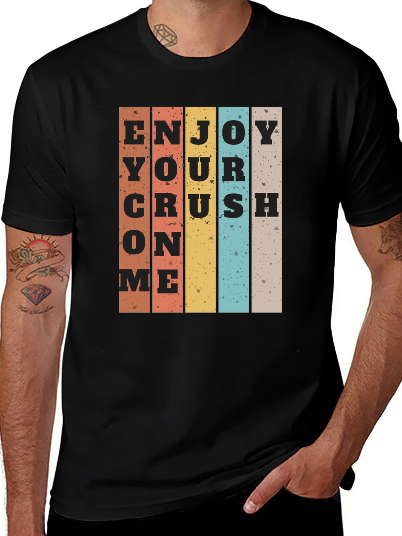 Variant 29 of Retro "Enjoy Your Crush On Me" Graphic T-Shirt