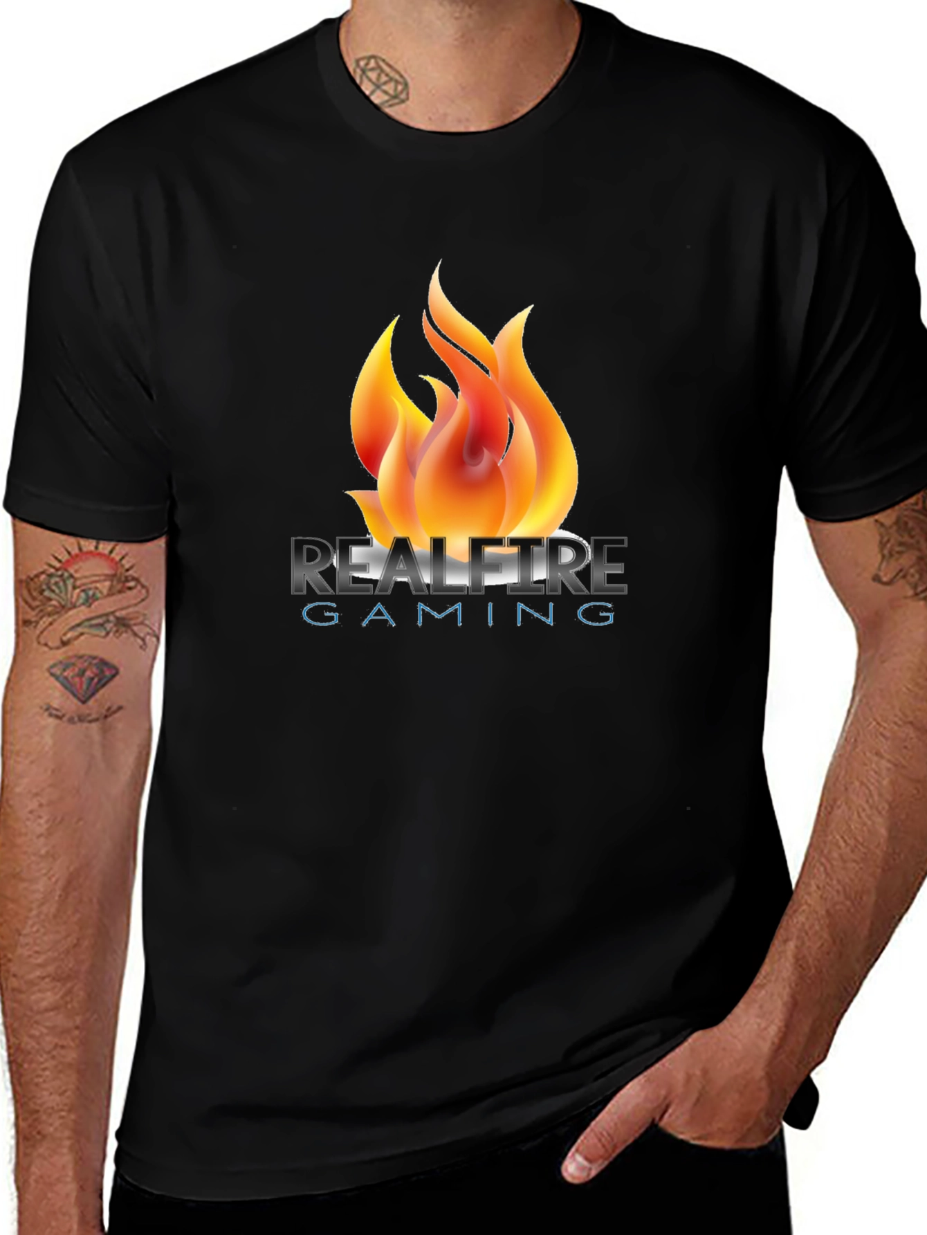 Variant 28 of Realfire Gaming Black Graphic T-Shirt