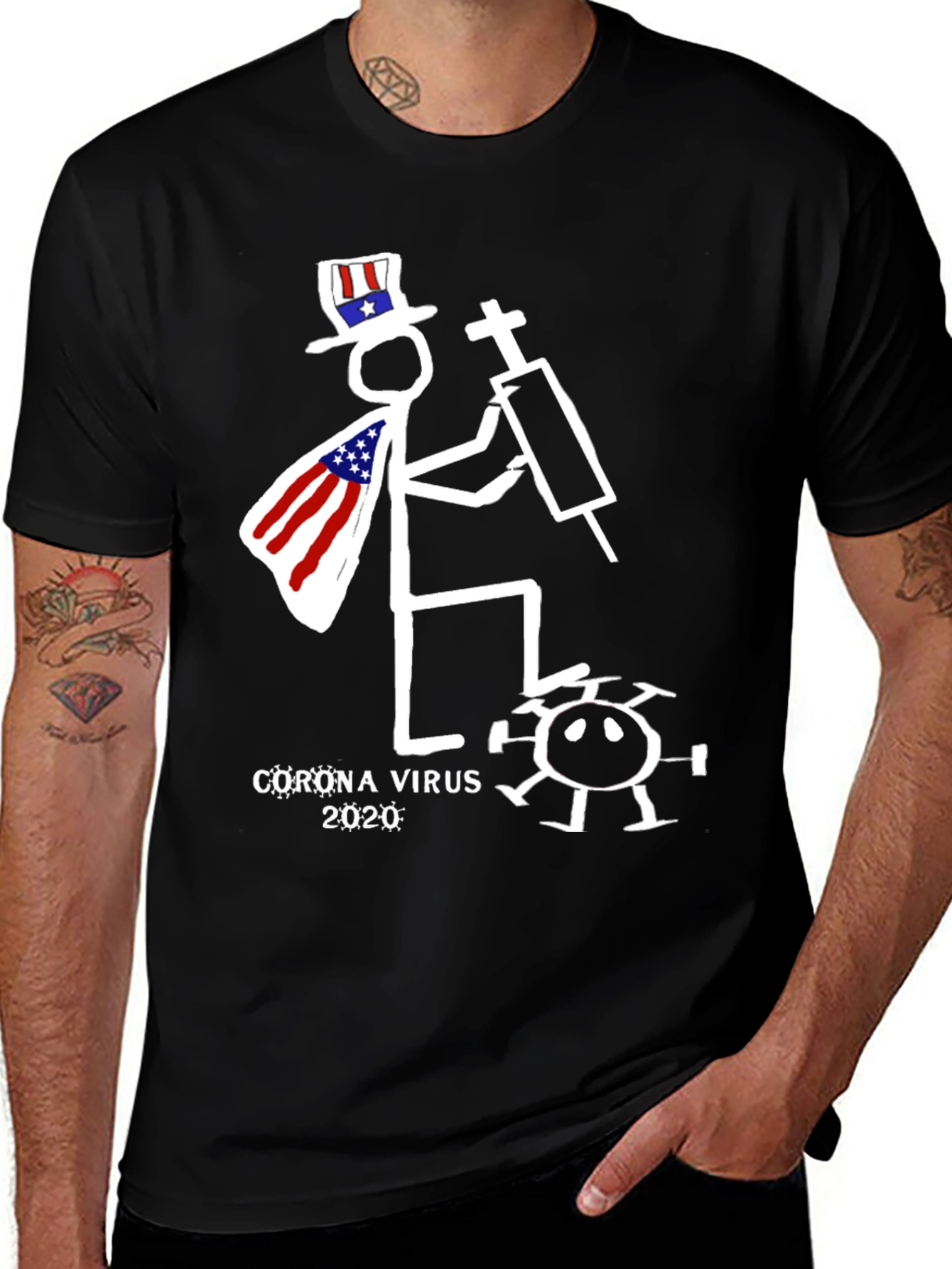 Variant 12 of Humorous Corona Virus 2020 Graphic T-Shirt