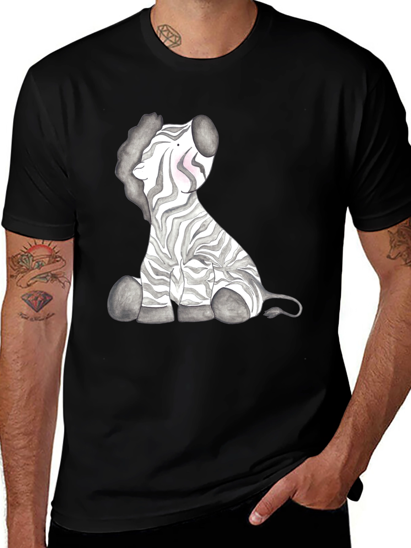 Variant 9 of Zebra Graphic Tee - Casual Style