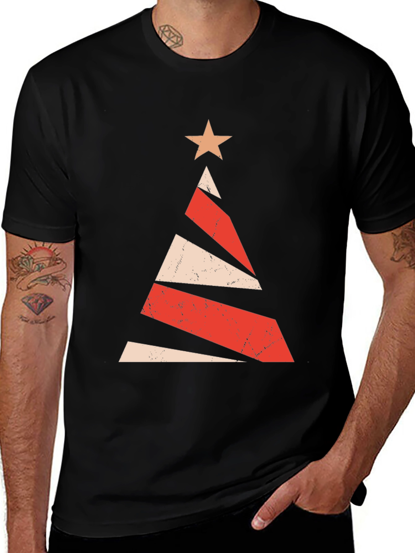 Retro Christmas Tree Graphic Tee