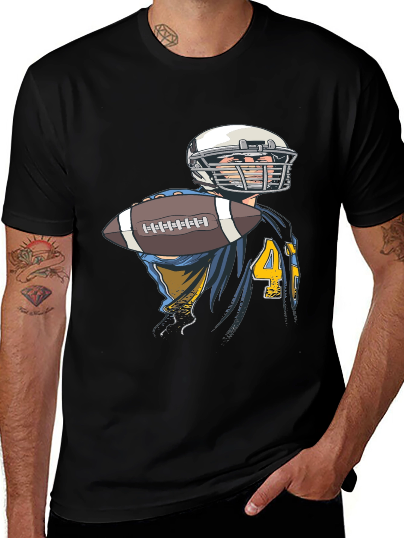 Variant 24 of Football Player Graphic Tee
