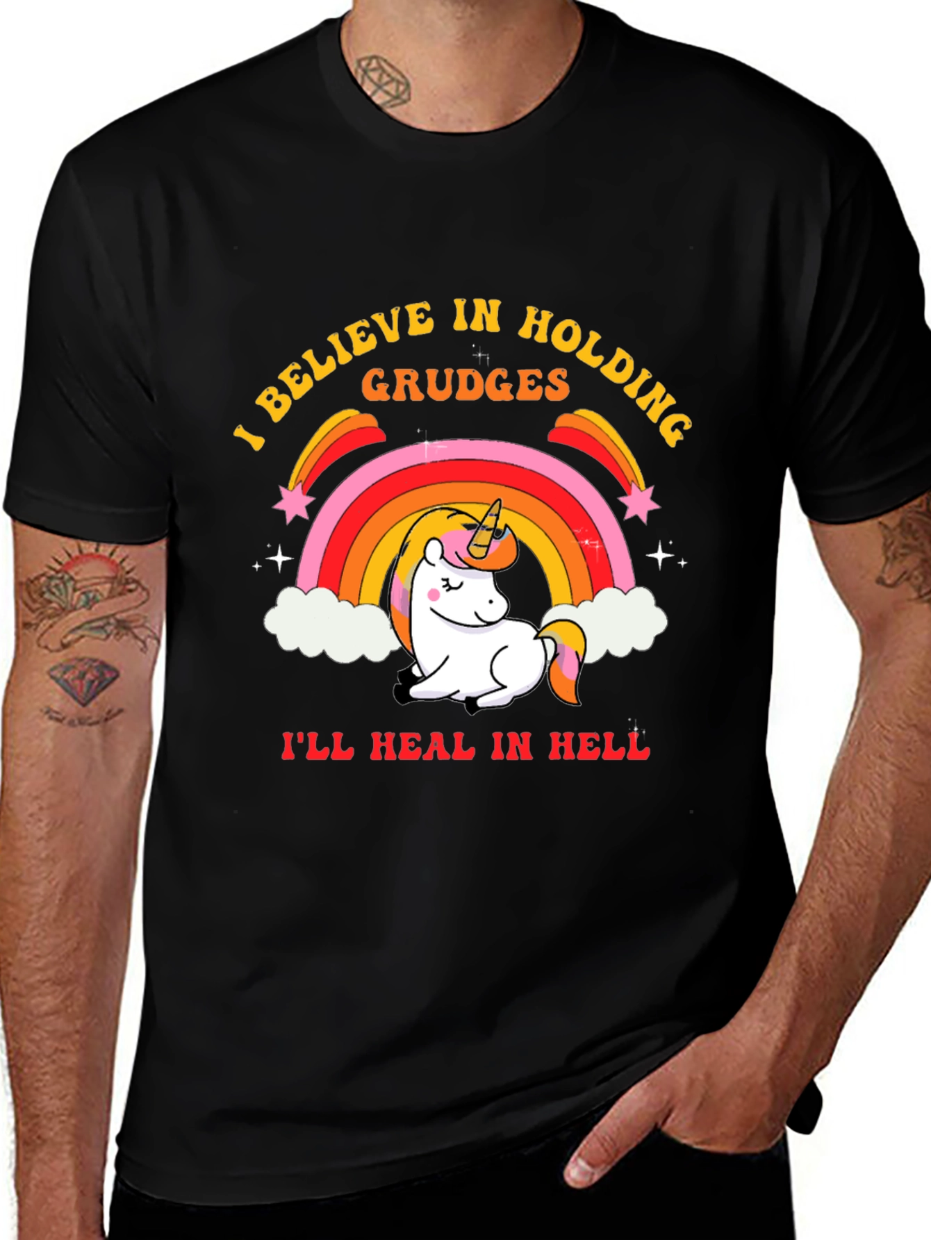 Variant 4 of I Believe in Holding Grudges Unicorn T-Shirt