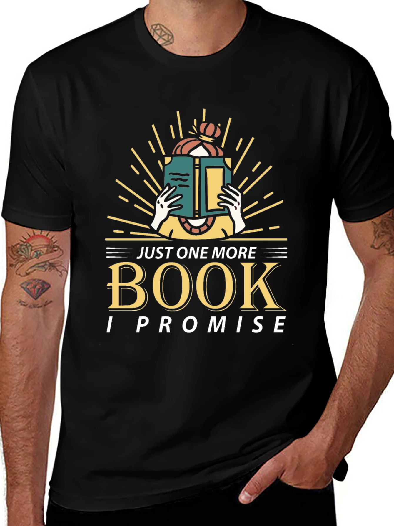 Variant 17 of Just One More Book T-Shirt - Reader's Tee