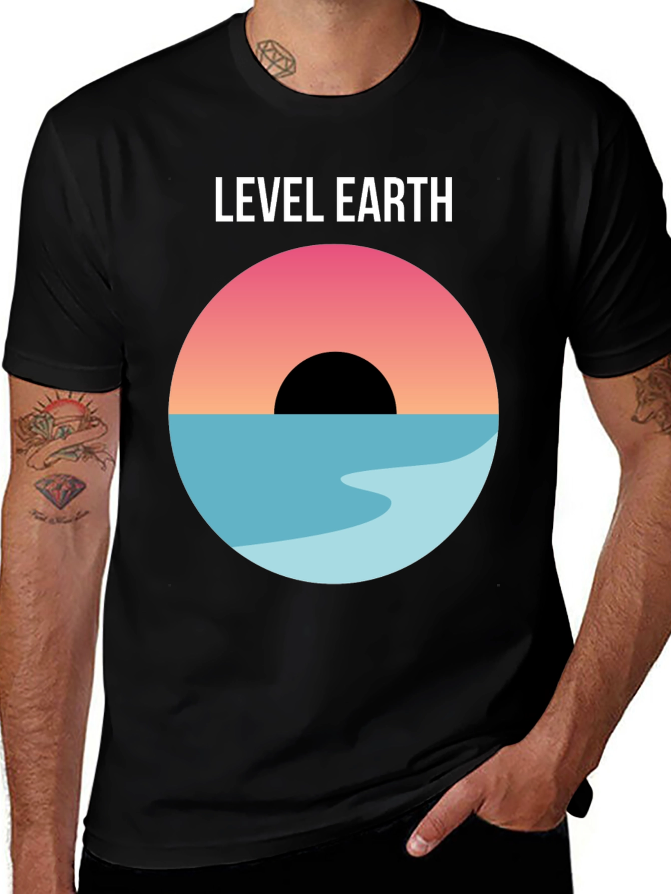 Level Earth Graphic Tee - Flat Earth Design