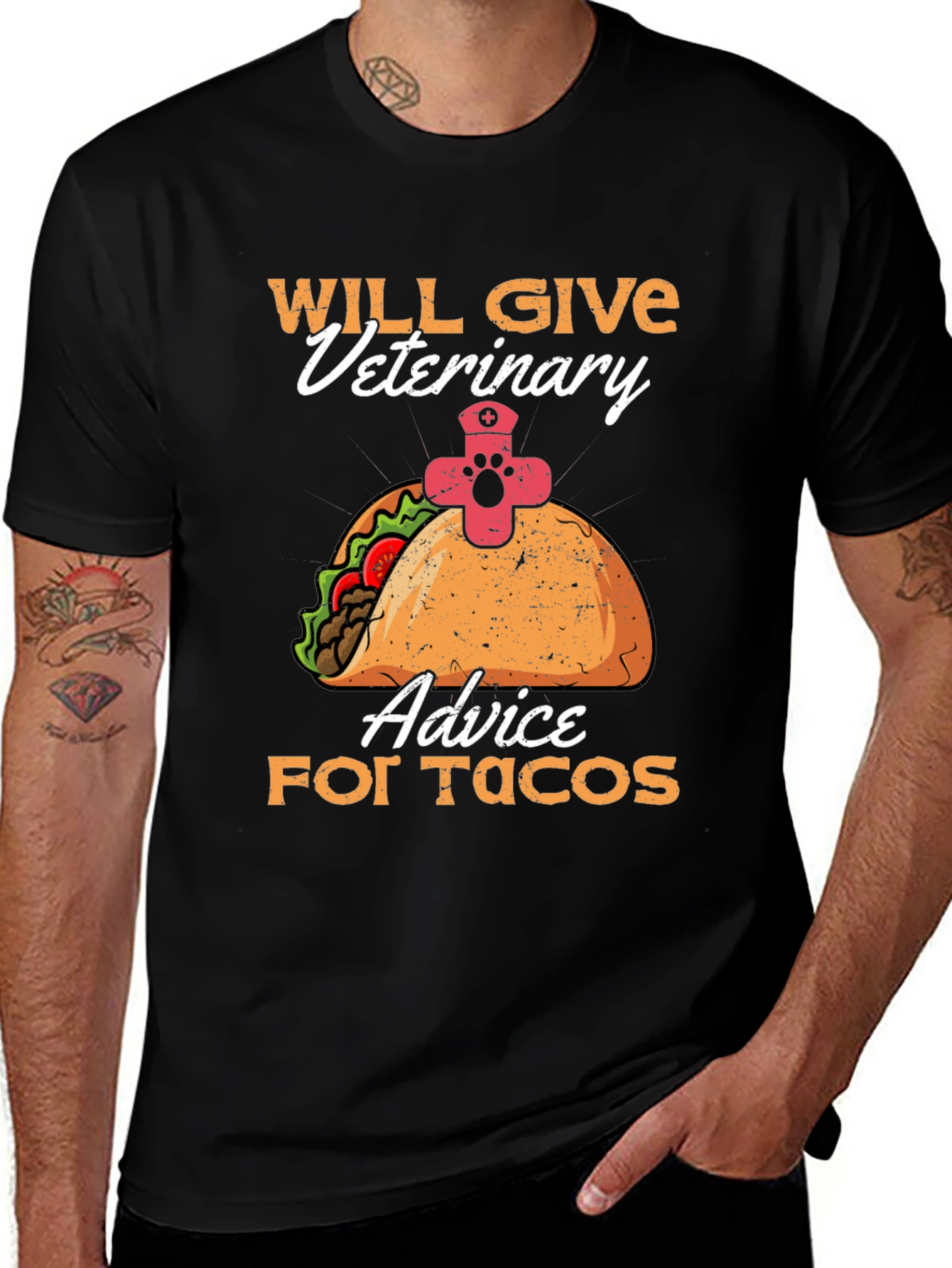 Variant 12 of Vet Advice for Tacos Graphic Tee