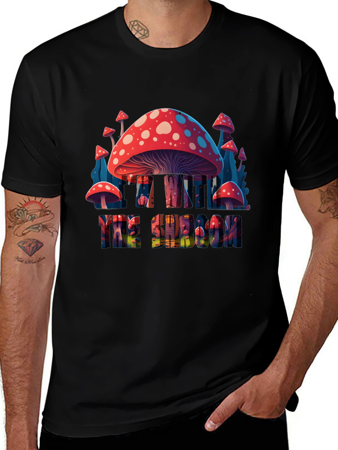 Psychedelic Mushroom Graphic Tee - Unique Design