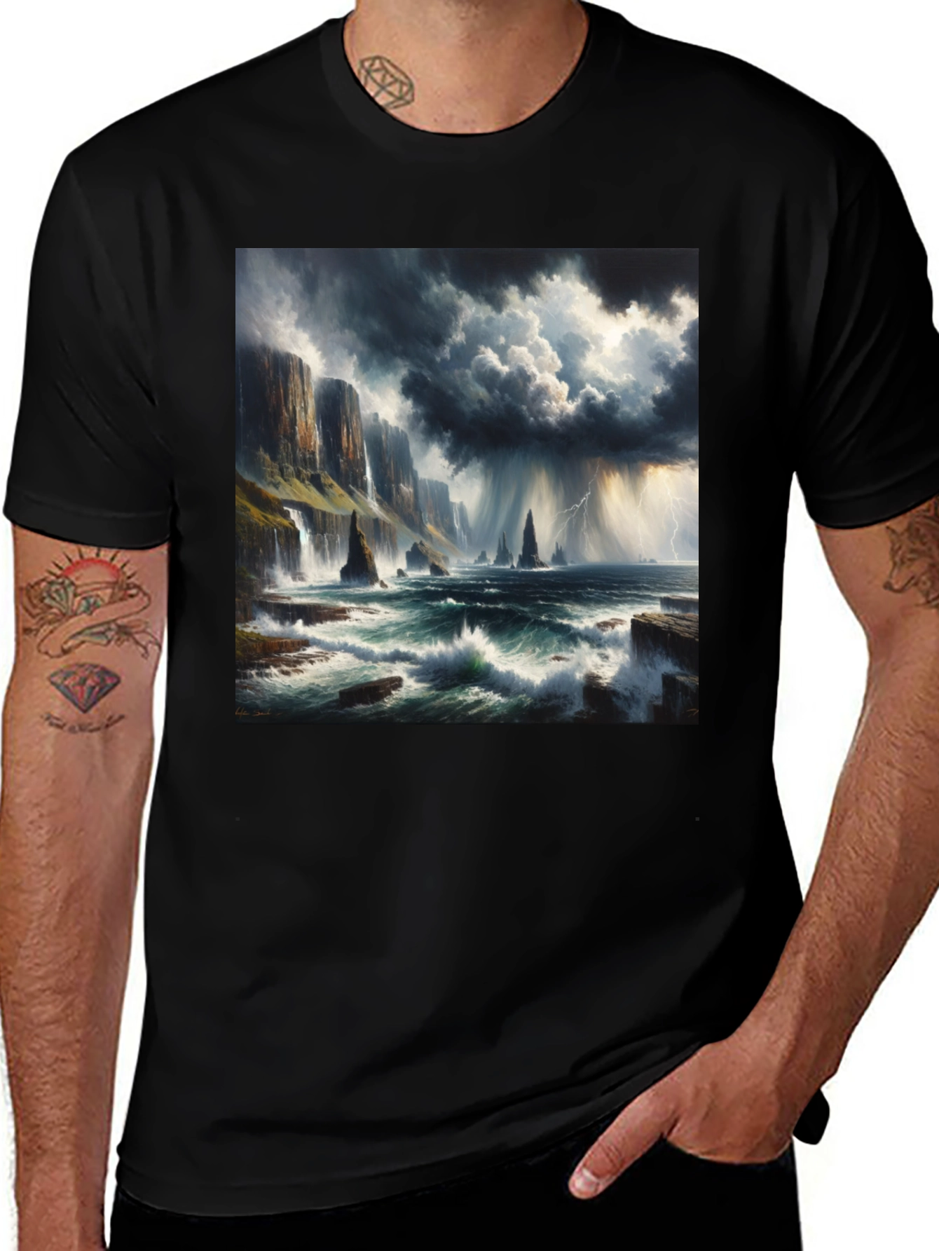 Variant 14 of Stormy Seascape Graphic T-Shirt