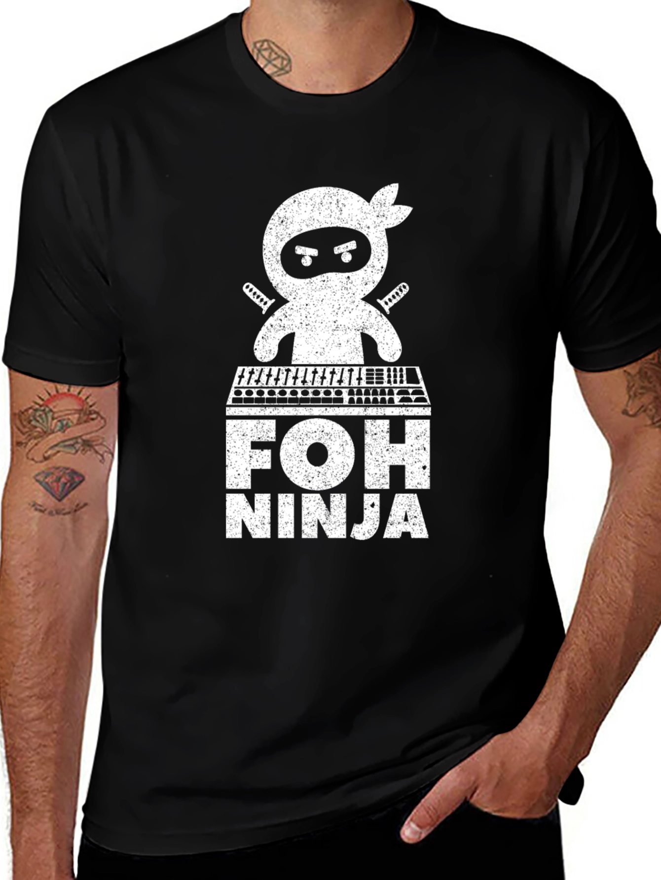 Variant 23 of FOH Ninja Black Graphic T-Shirt