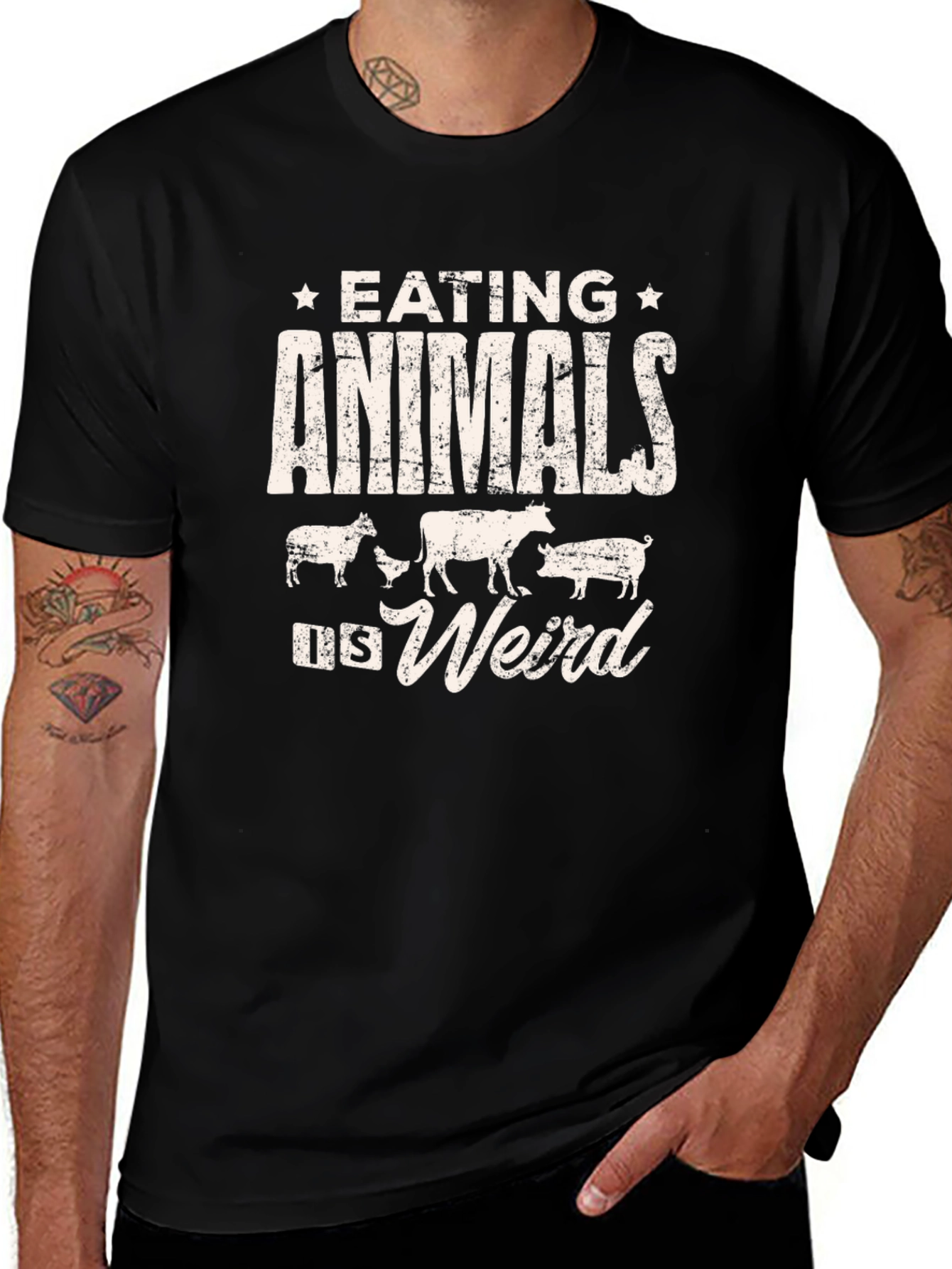 Variant 11 of Eating Animals Is Weird T-Shirt